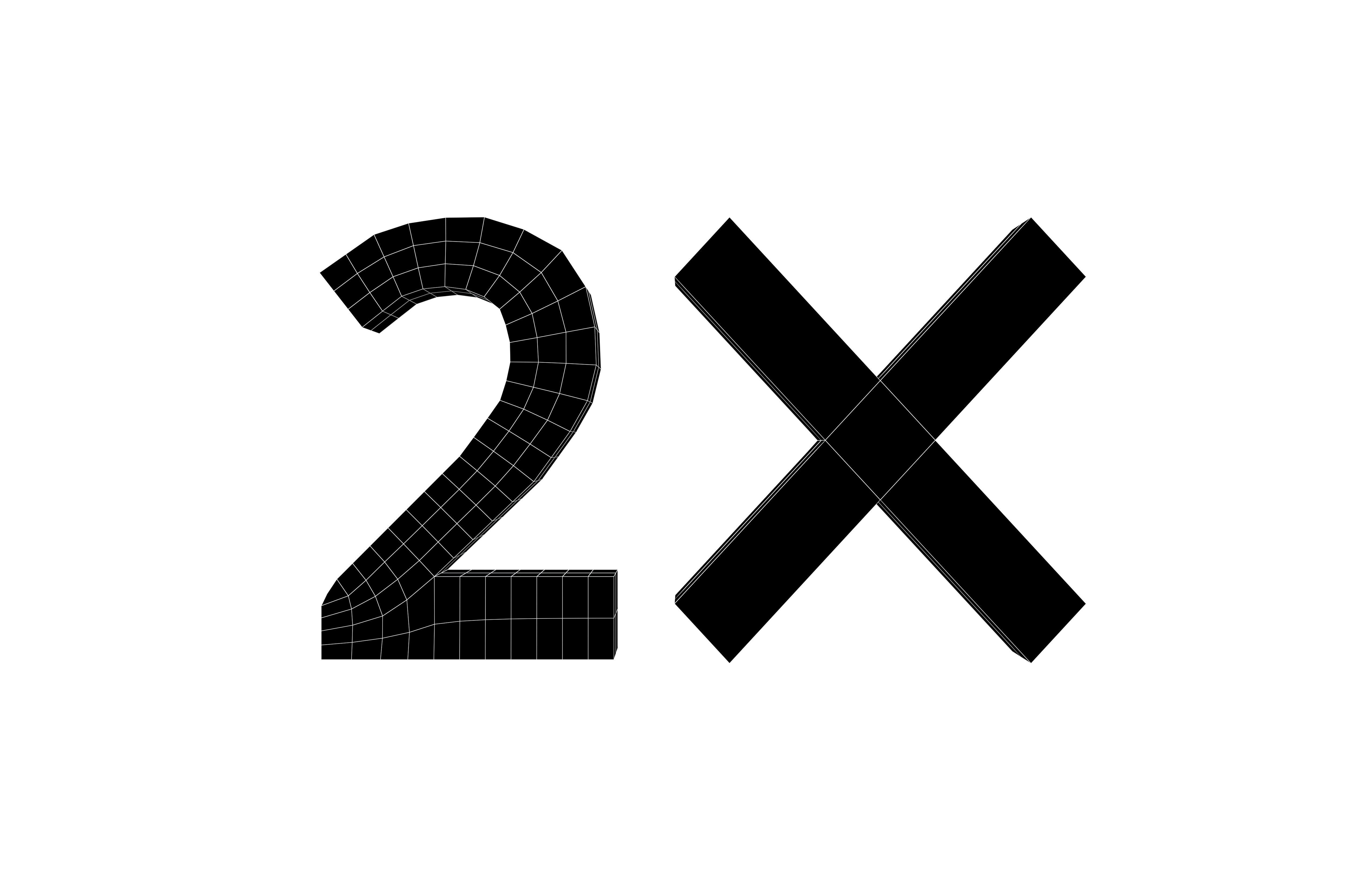 Bonus 2x Symbol v1 003 Low-poly 3D model_4