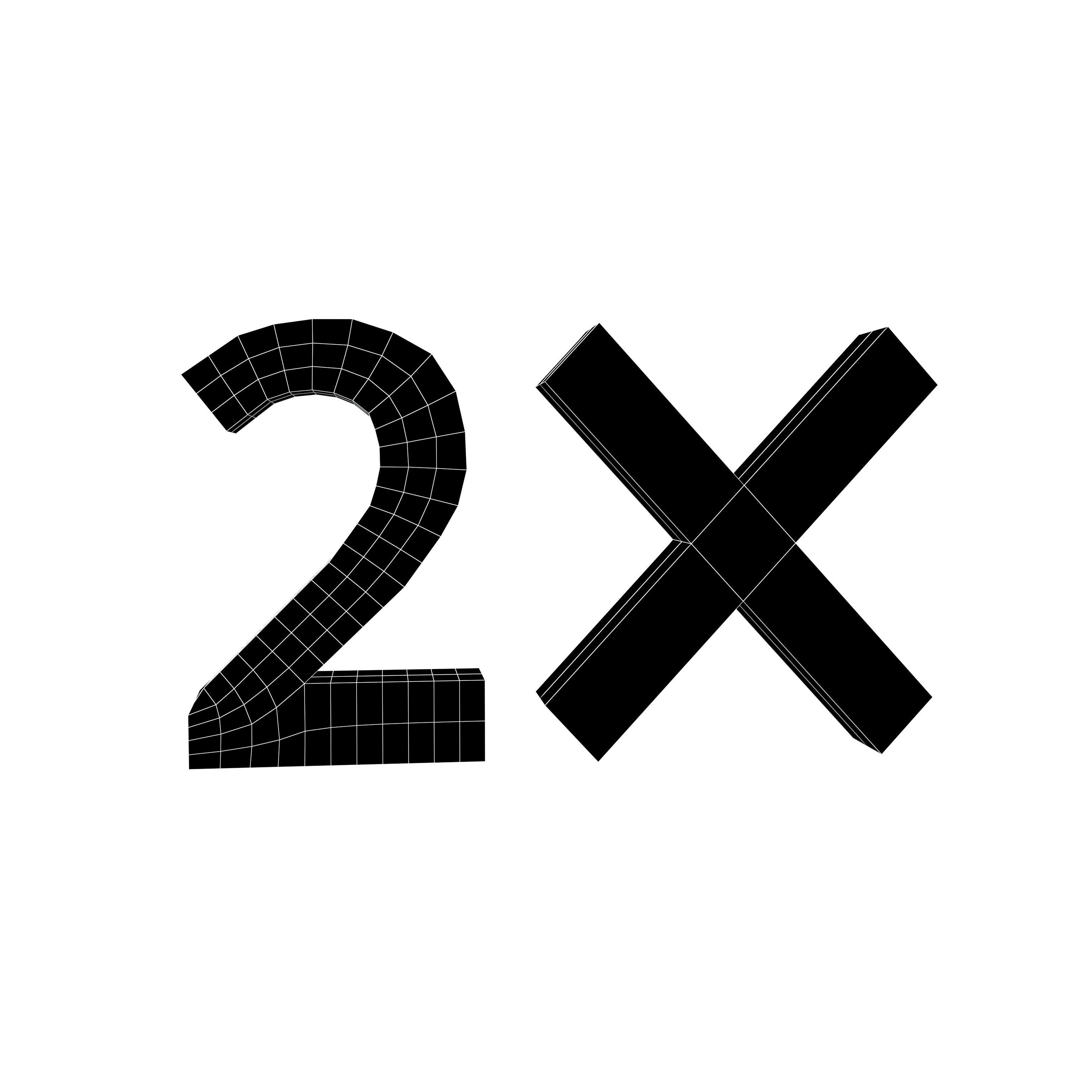 Bonus 2x Symbol v1 003 Low-poly 3D model_7