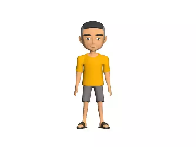 cartoon  man 3D print model