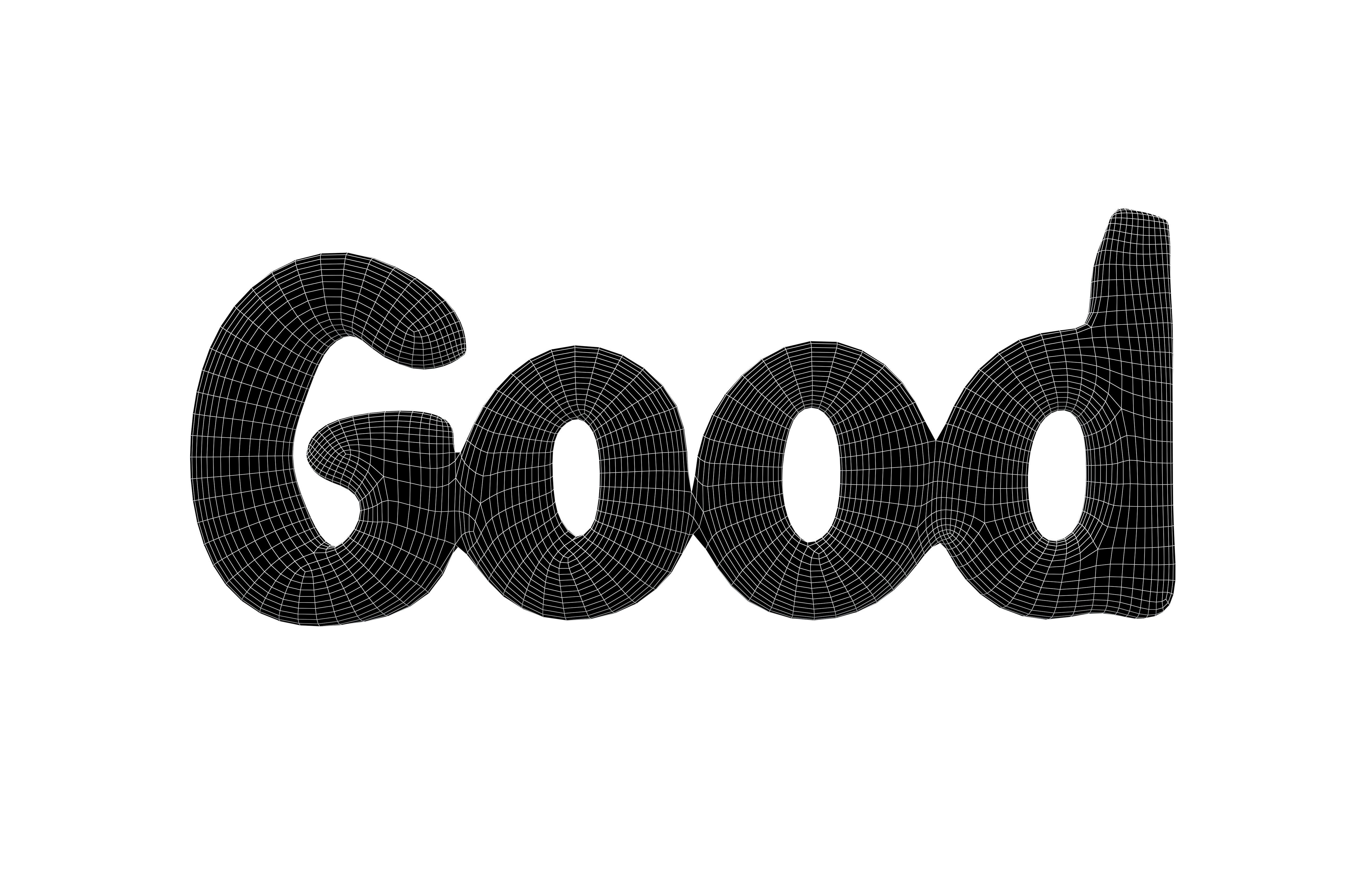 Good Text V1 003 Low-poly 3D model_5