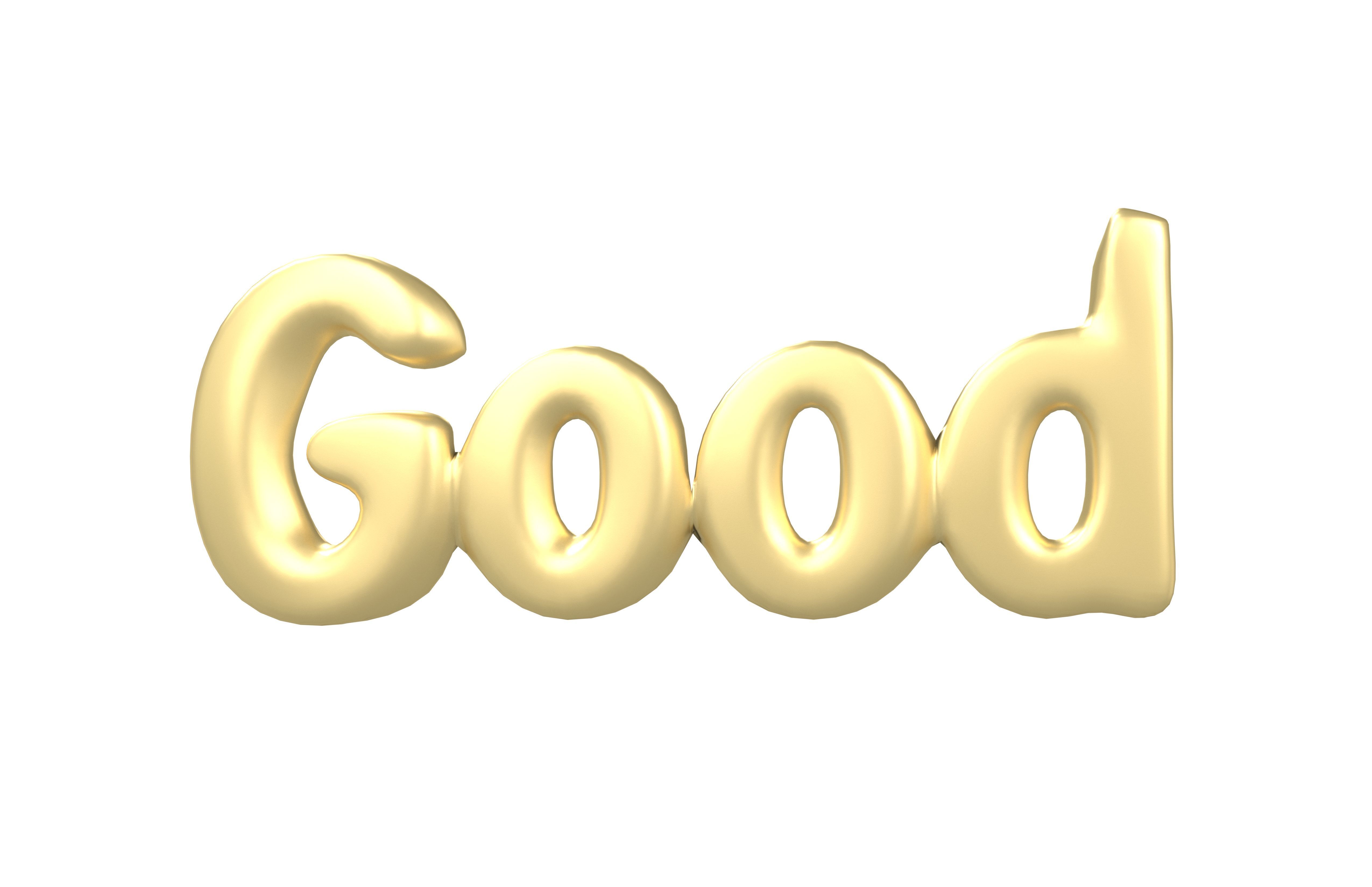 Good Text V1 003 Low-poly 3D model_1