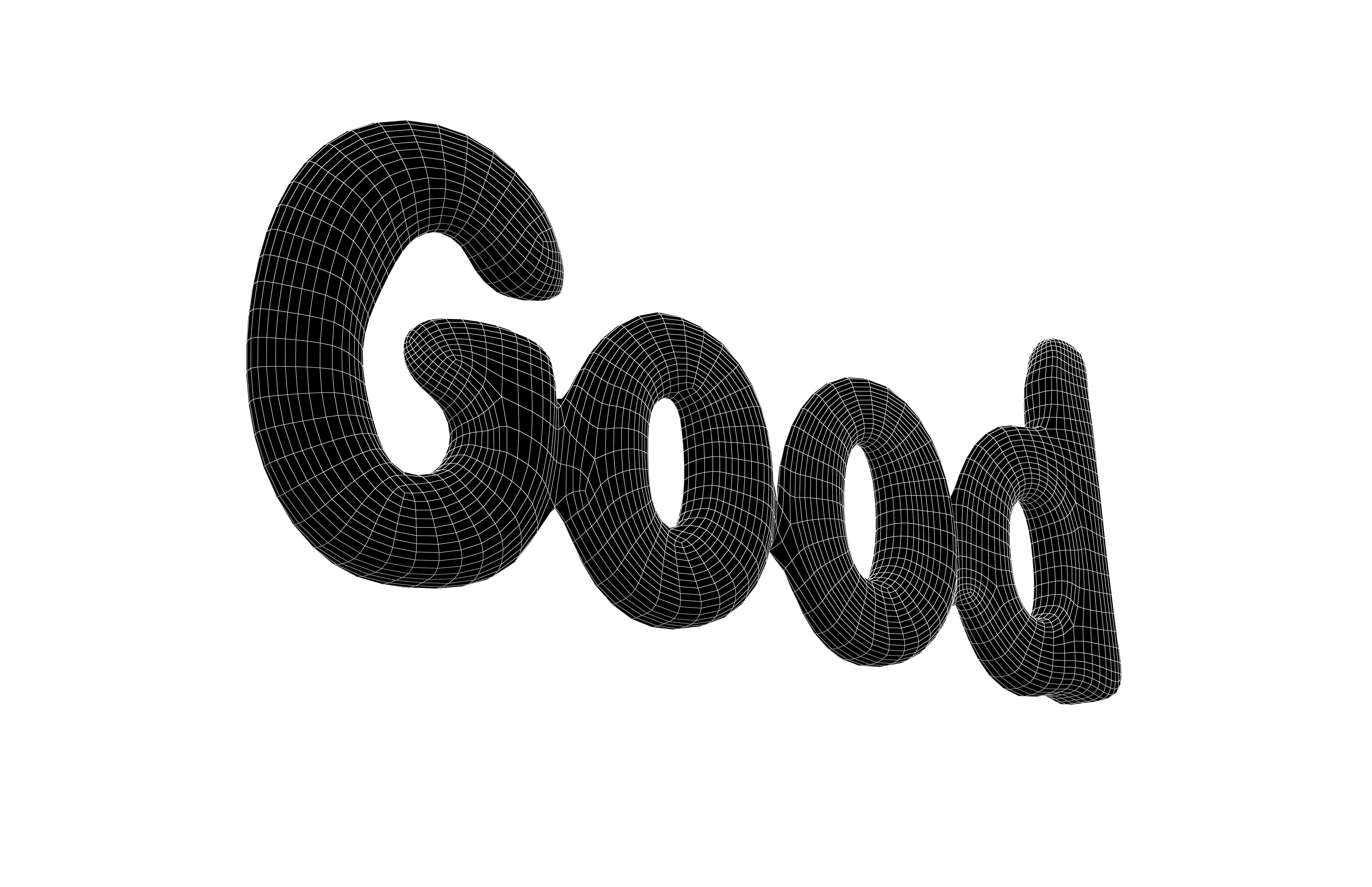 Good Text V1 003 Low-poly 3D model_7