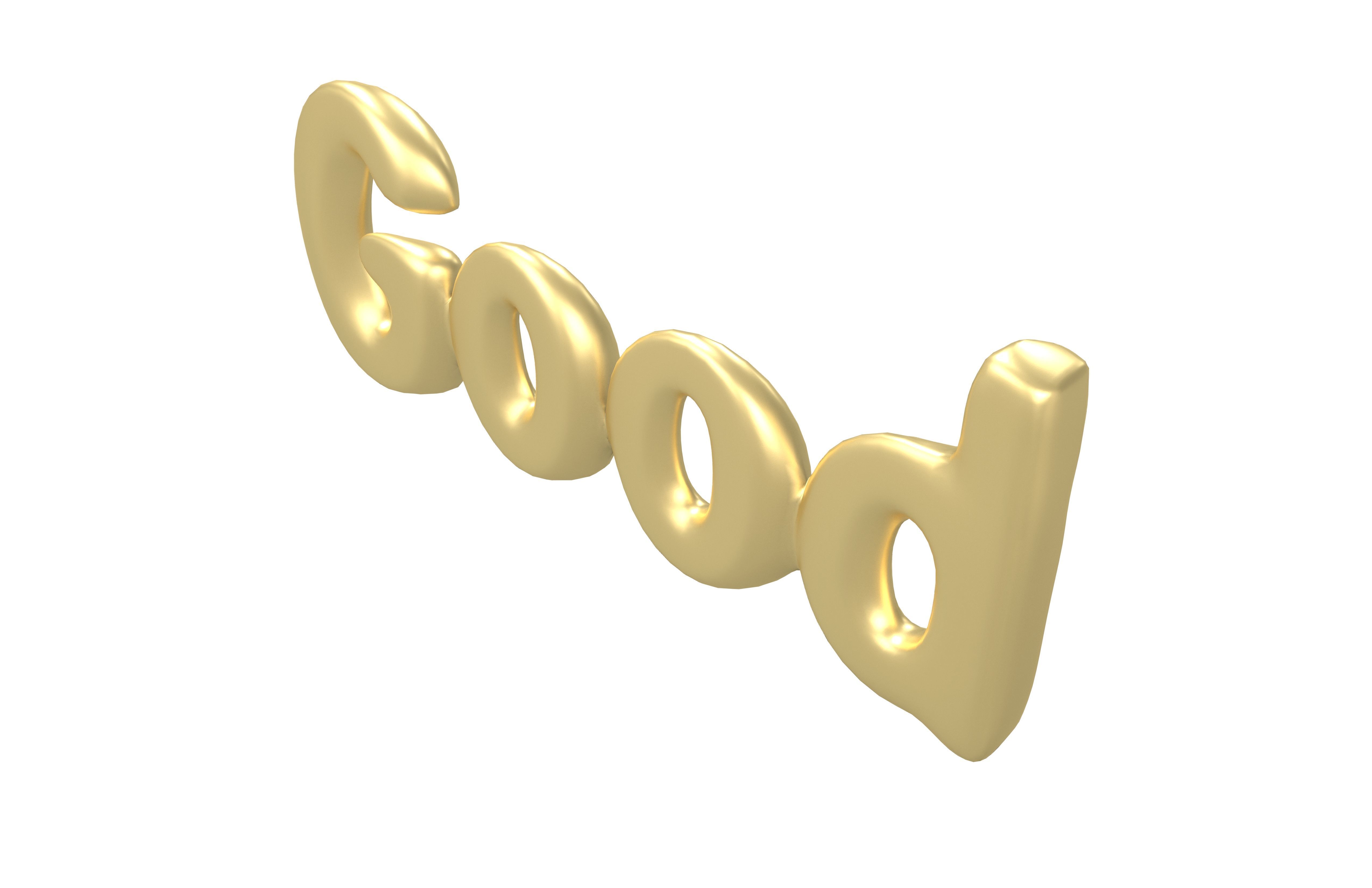 Good Text V1 003 Low-poly 3D model_2