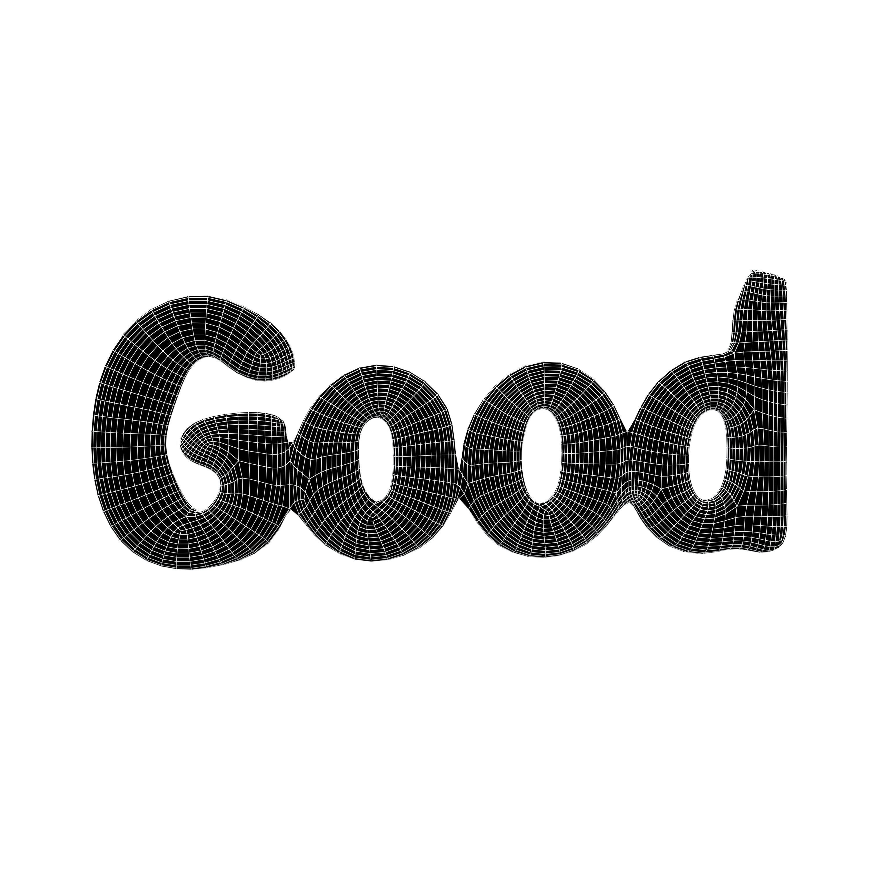 Good Text V1 003 Low-poly 3D model_4