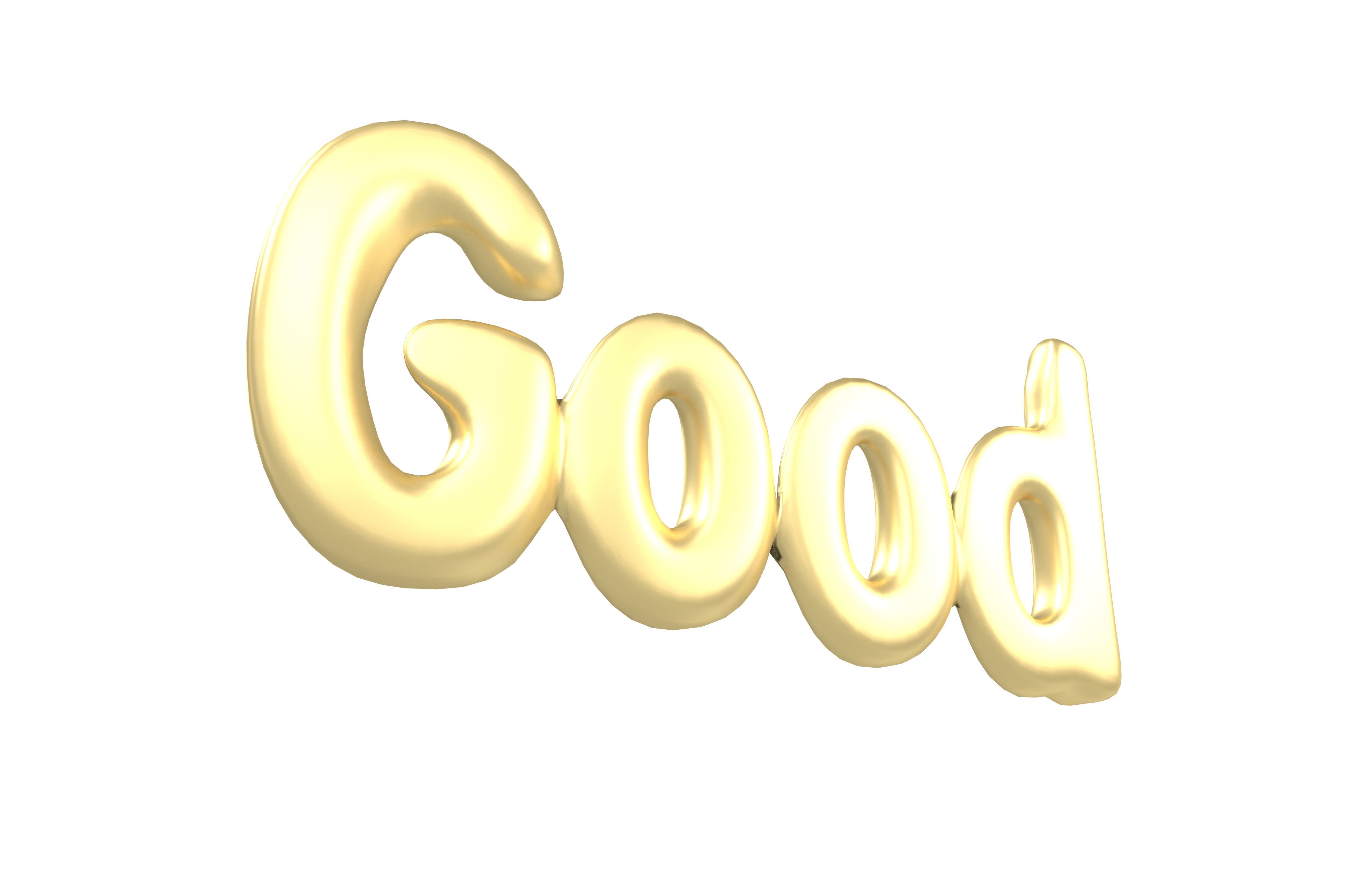 Good Text V1 003 Low-poly 3D model_3