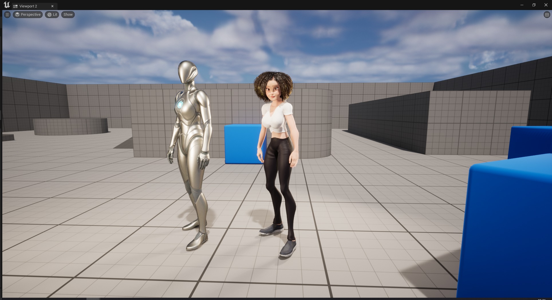 Modern Style Girl with short curly hair 3D character creation Low-poly 3D model_26