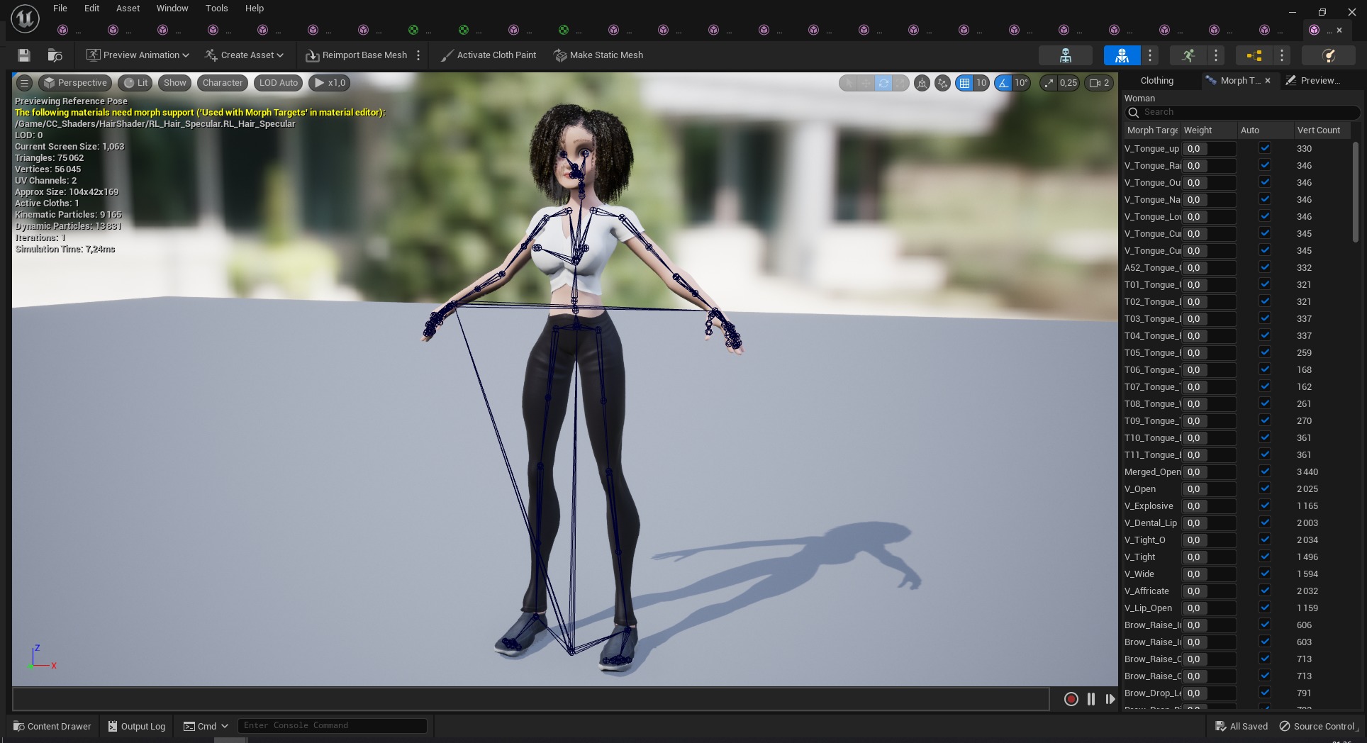 Modern Style Girl with short curly hair 3D character creation Low-poly 3D model_27