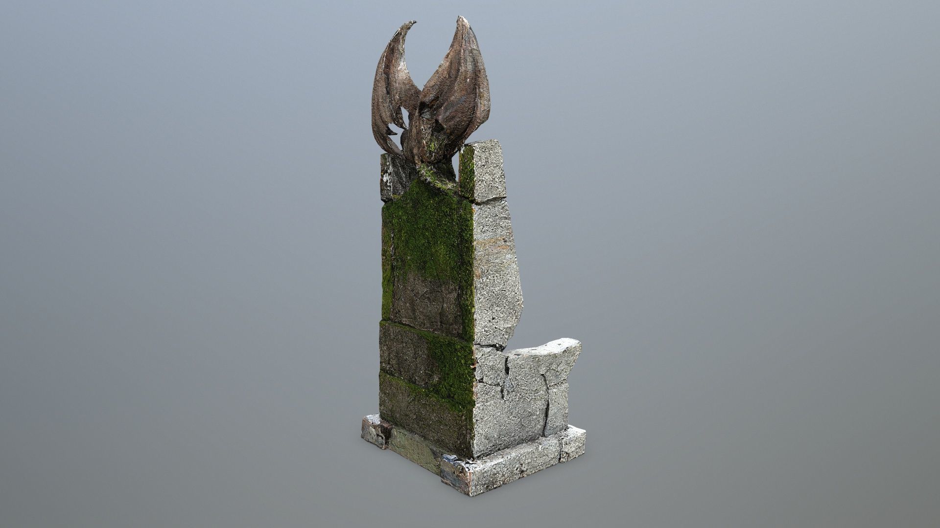 Devil Stone Throne Low-poly 3D model_8