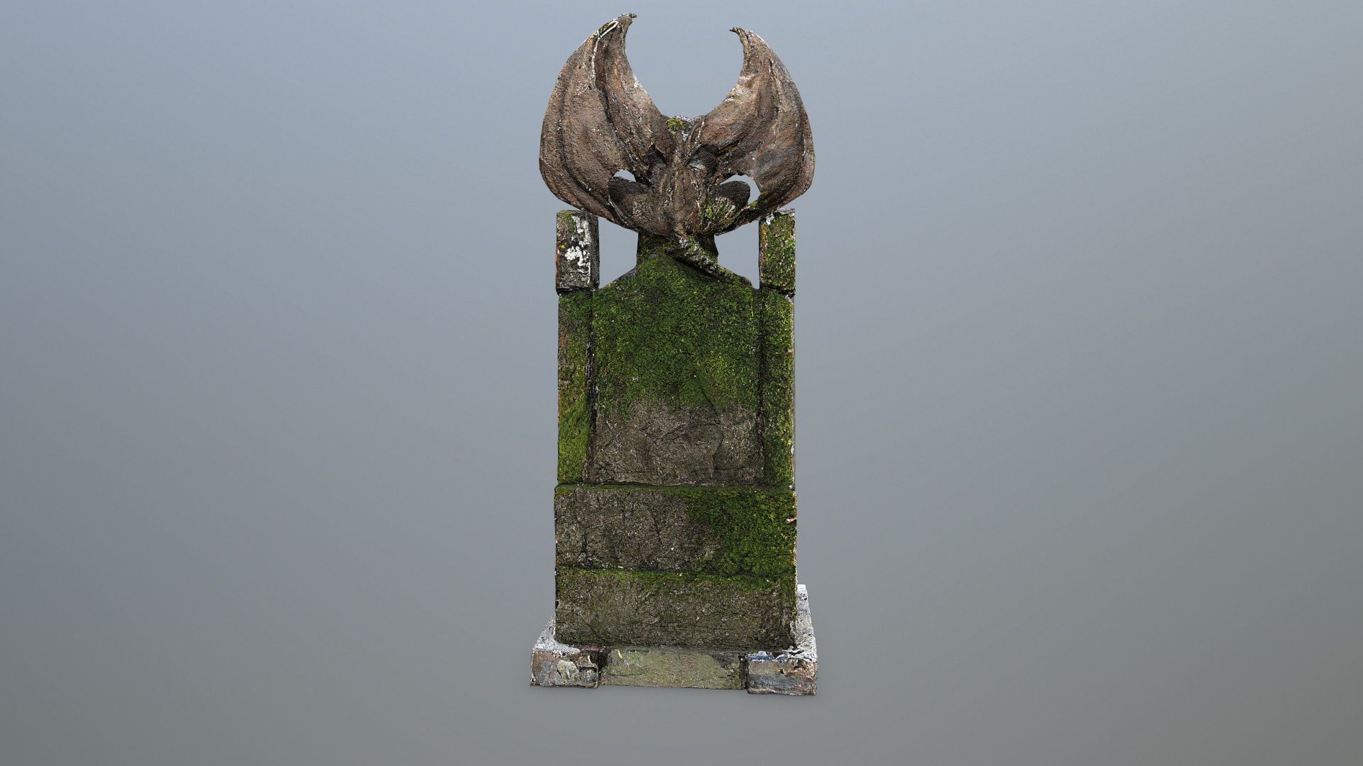 Devil Stone Throne Low-poly 3D model_7