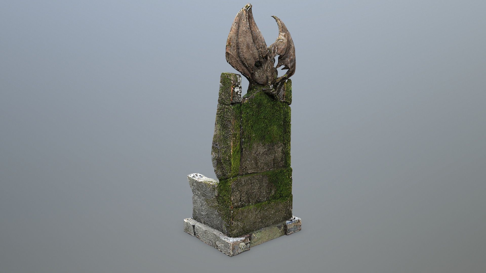 Devil Stone Throne Low-poly 3D model_6