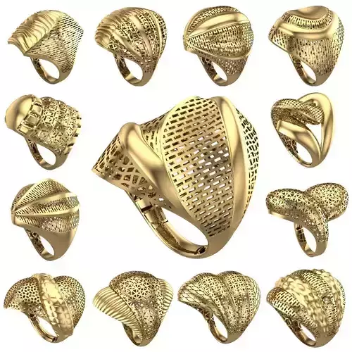RING COLLECTION-A-26PCS- 3D print model