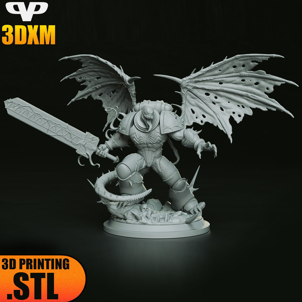 Venom STL for 3D Printing ChibiSTL 3DXM 3D print model_5