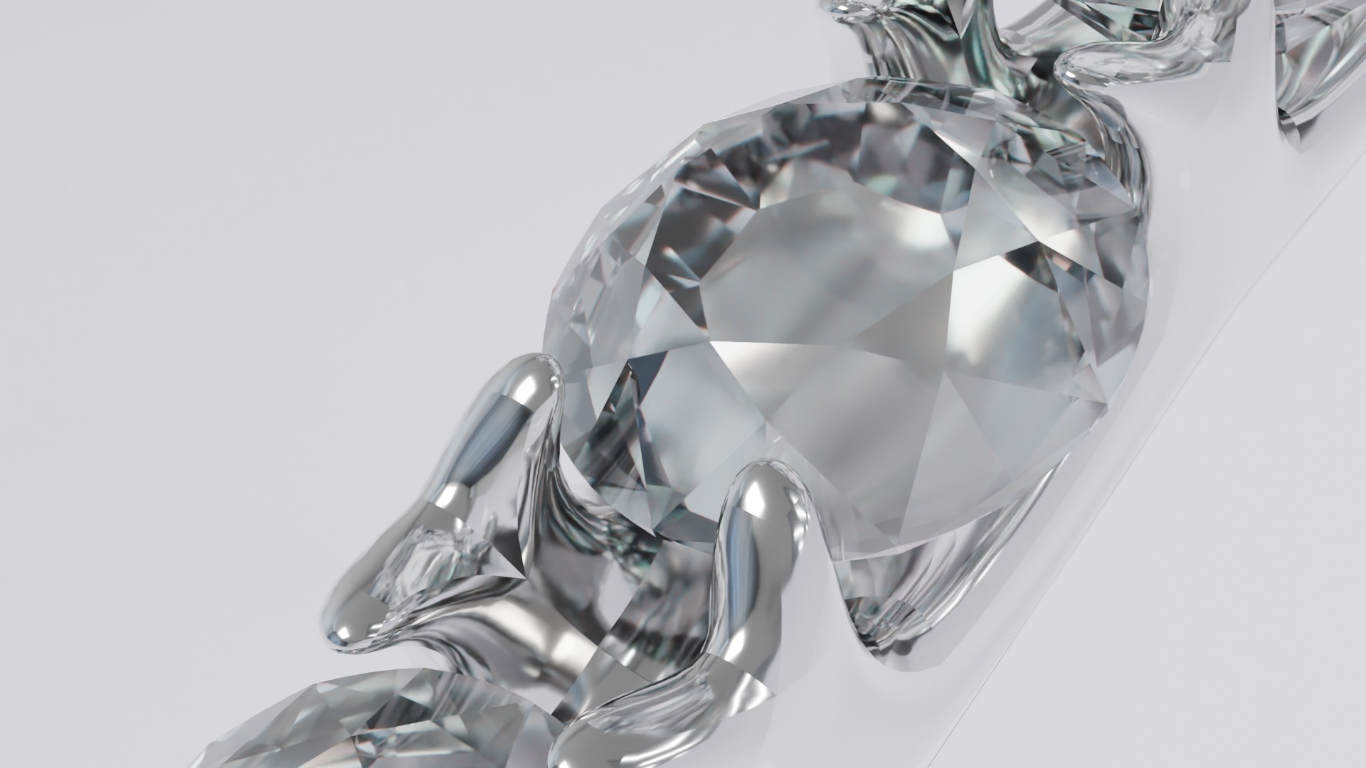 Platinum Ring with Square Dimond 3D model_24