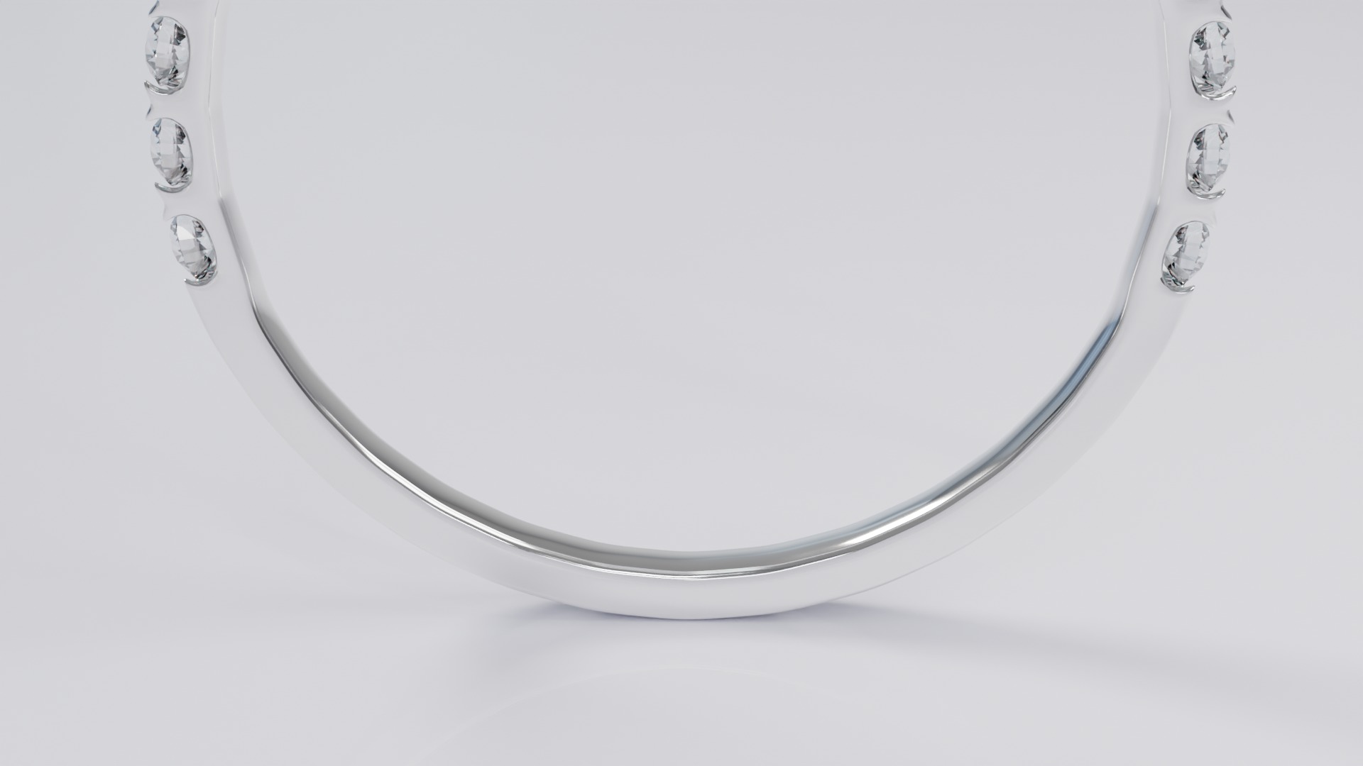 Platinum Ring with Square Dimond 3D model_14