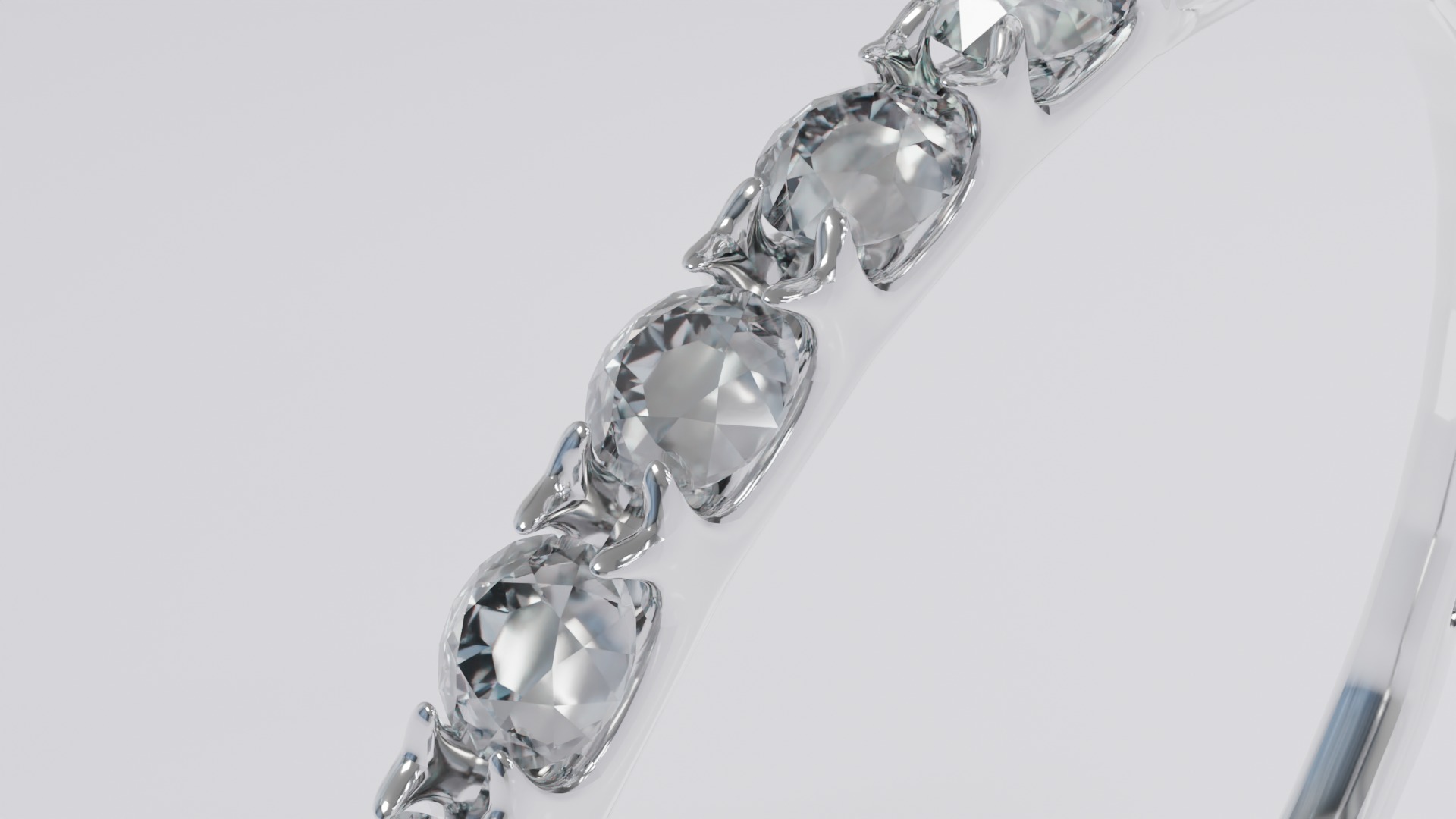 Platinum Ring with Square Dimond 3D model_25