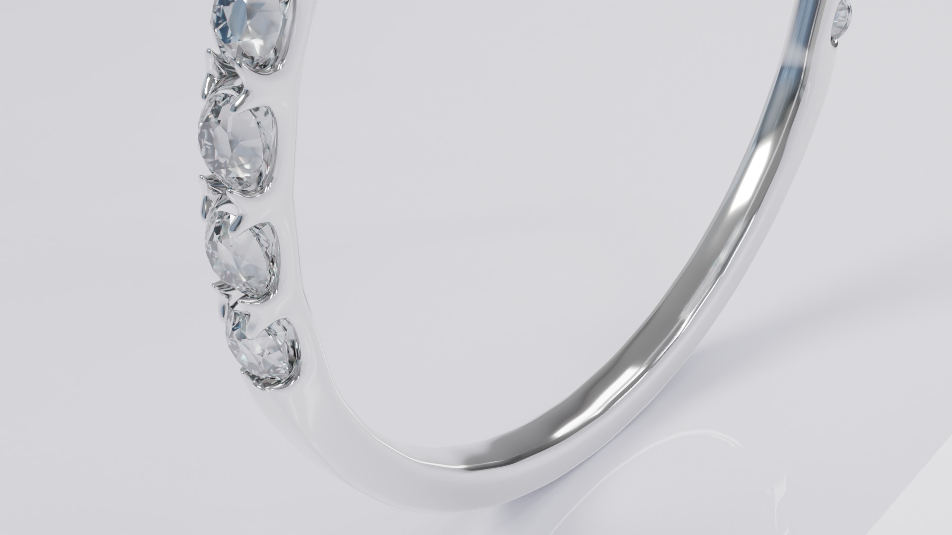 Platinum Ring with Square Dimond 3D model_26