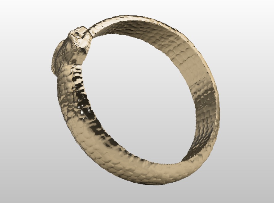 snake ring 3D print model_7