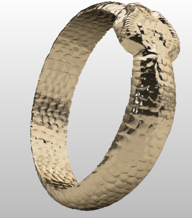 snake ring 3D print model_3