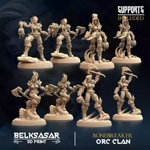 Orc Bonebreaker Nude and Normal Set x4