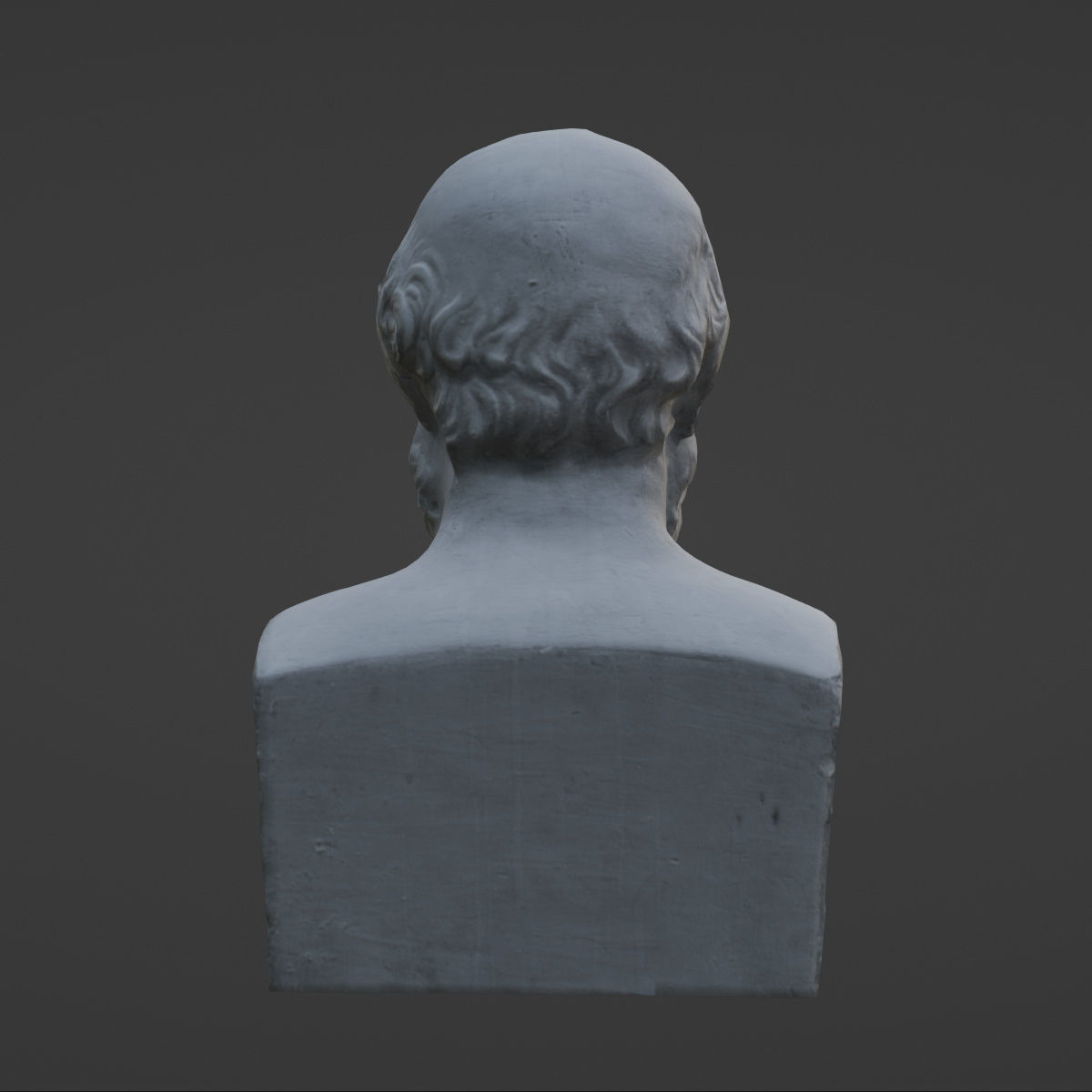 Socrates Bust 3D Model VR AR Mobile-ready Game-ready Low-poly 3D model_7