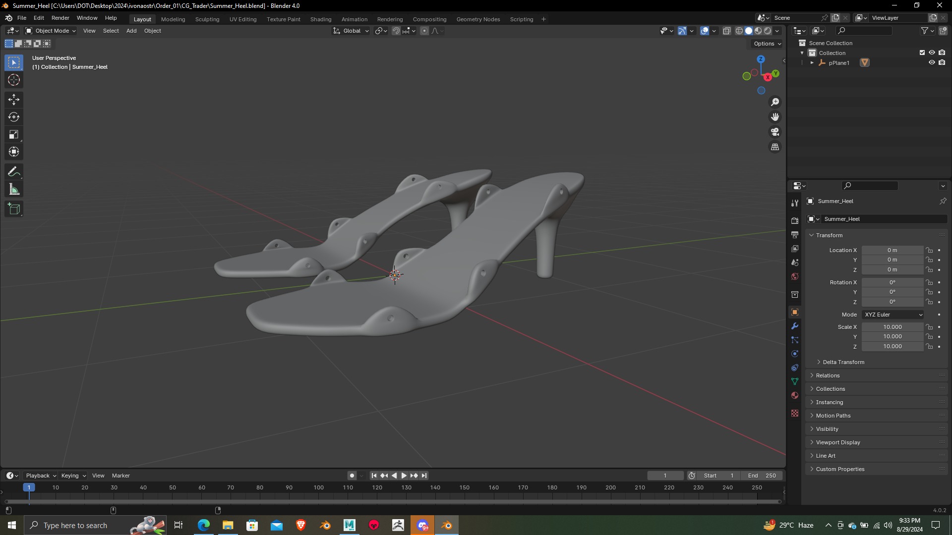 Summer Heel lase version 3d model 3D print model_6