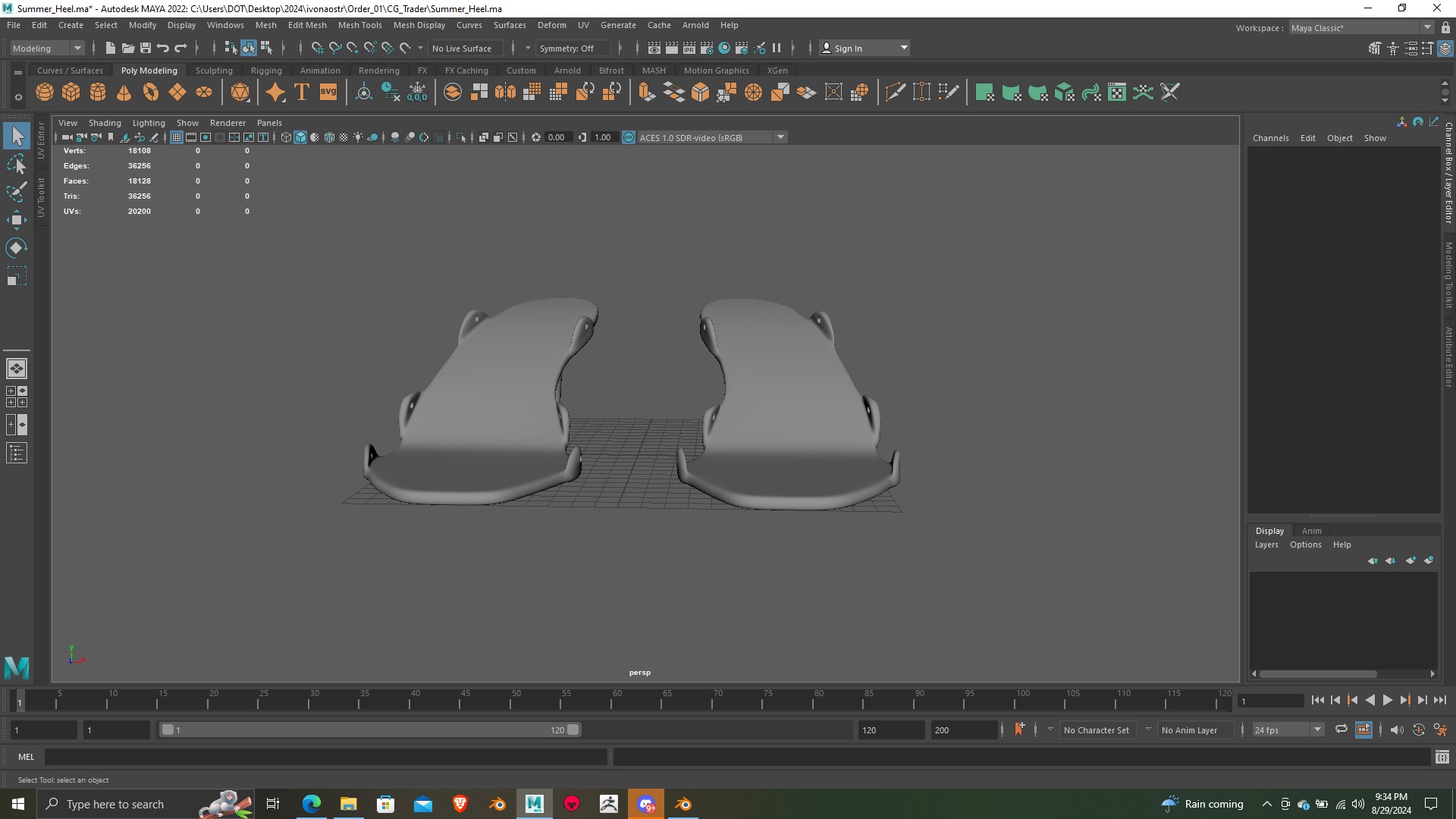 Summer Heel lase version 3d model 3D print model_10
