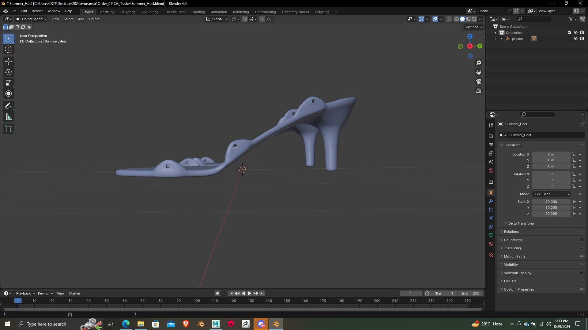 Summer Heel lase version 3d model 3D print model_1