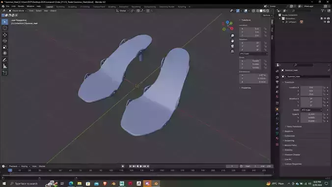 Summer Heel lase version 3d model 3D print model