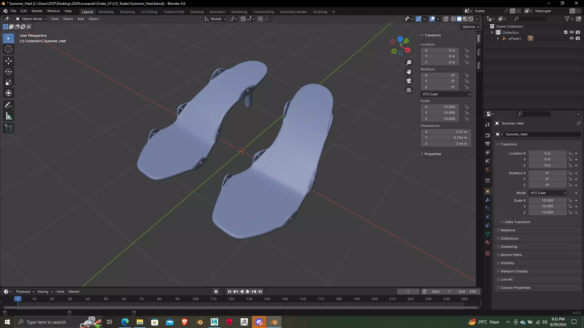 Summer Heel lase version 3d model 3D print model_0