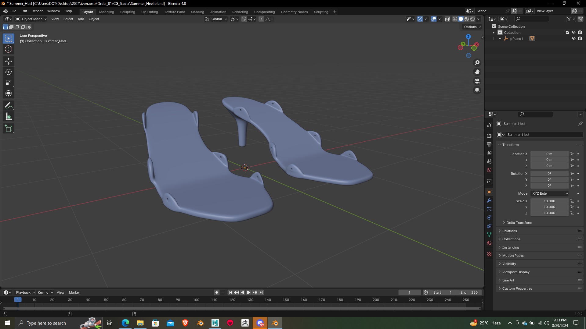 Summer Heel lase version 3d model 3D print model_3