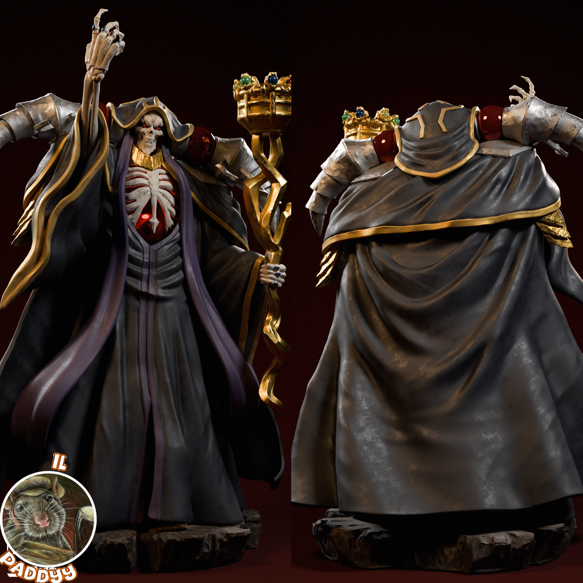 Overlord fanart 3D print model_1