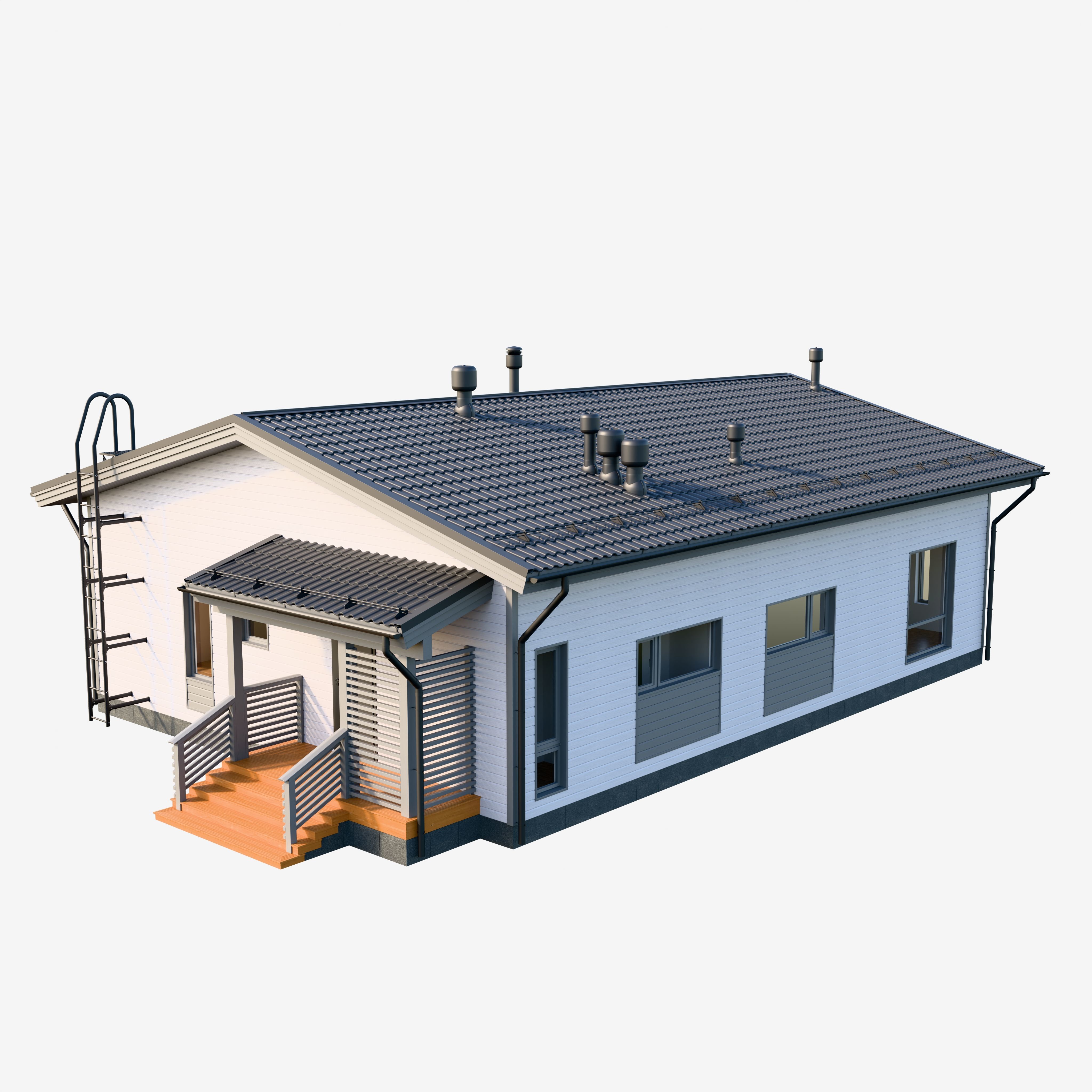 Nordic house 3D model_2