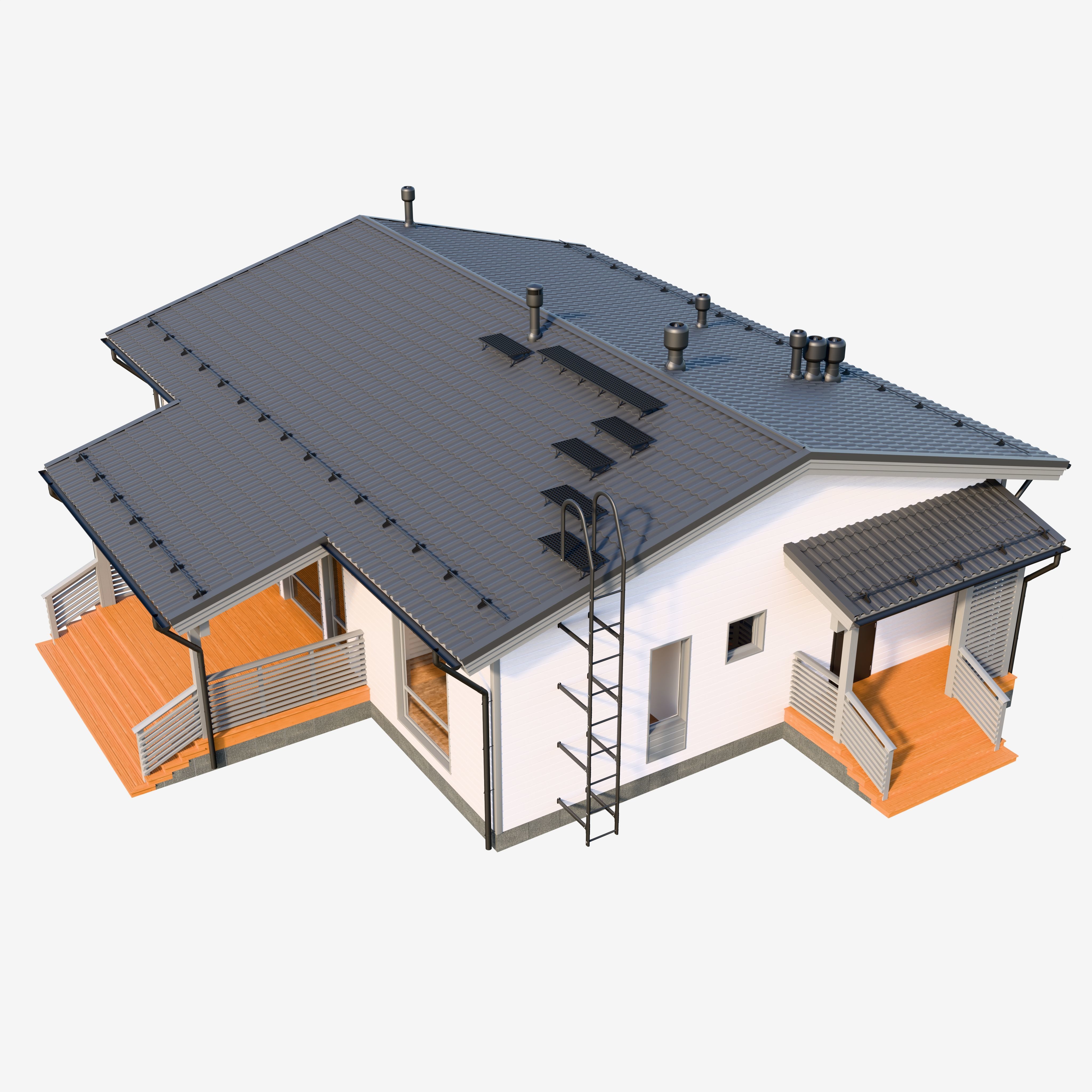 Nordic house 3D model_4