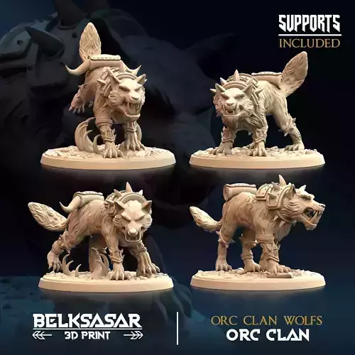 Orc Clan Wolfs 3D print model