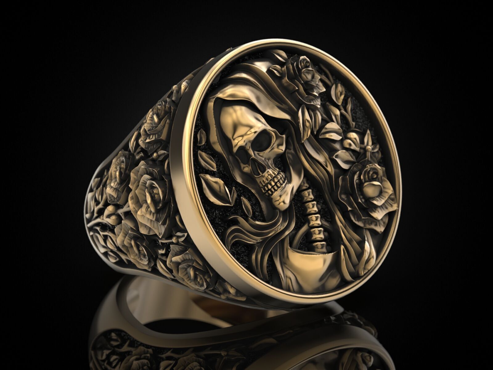 Eternal Blossom Ring 3D print model_19