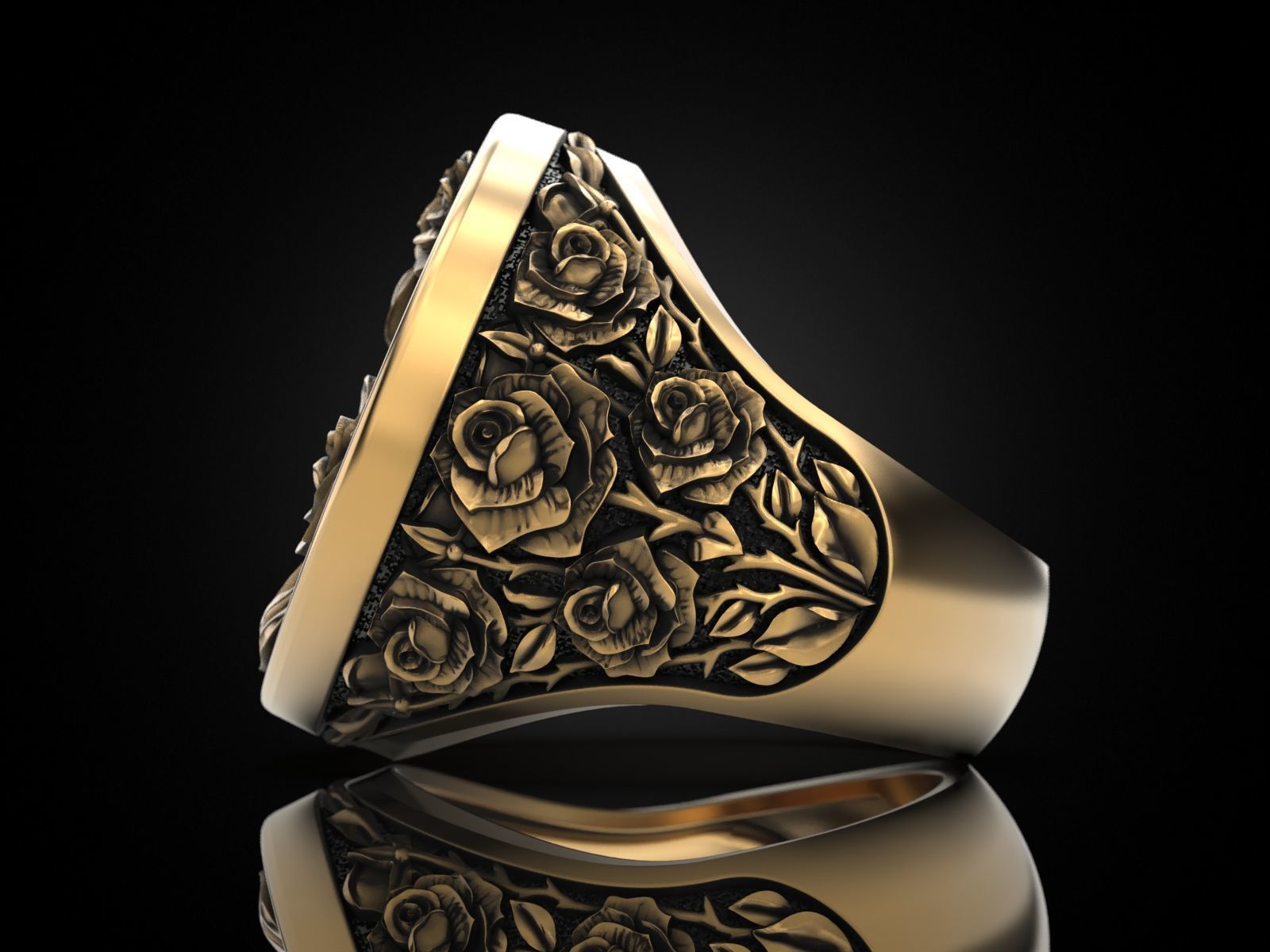 Eternal Blossom Ring 3D print model_21