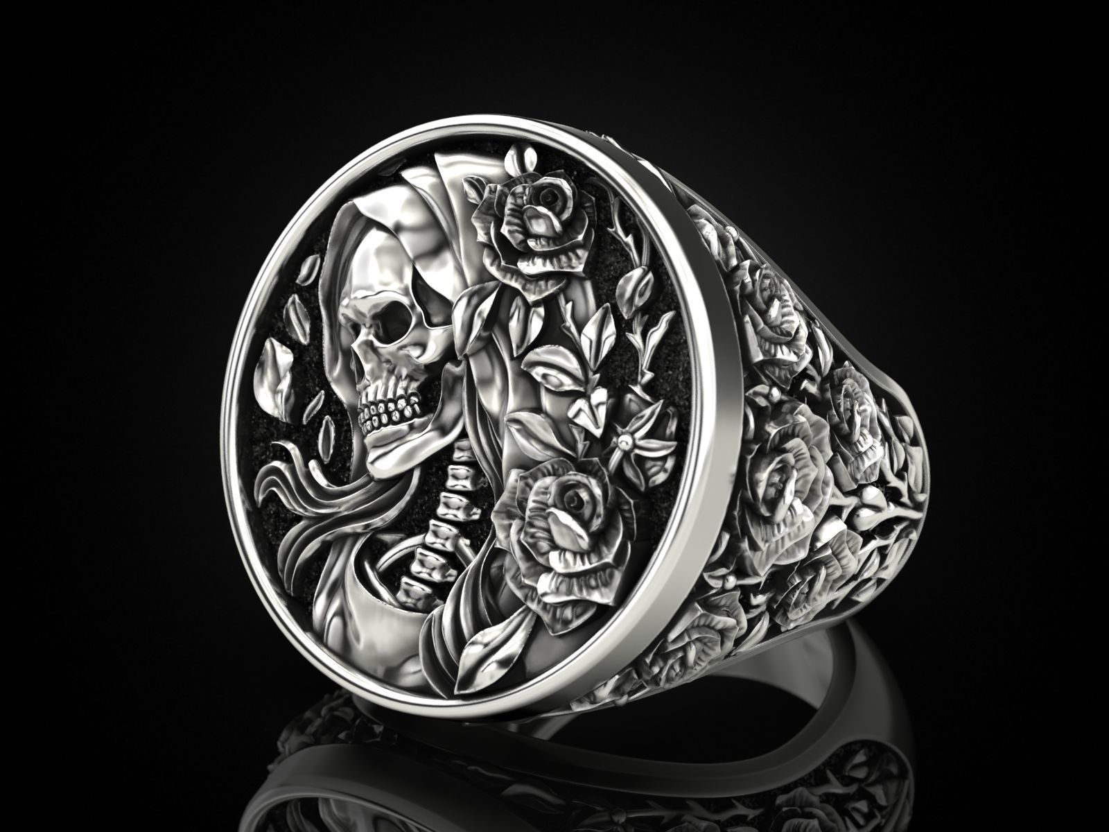 Eternal Blossom Ring 3D print model_2