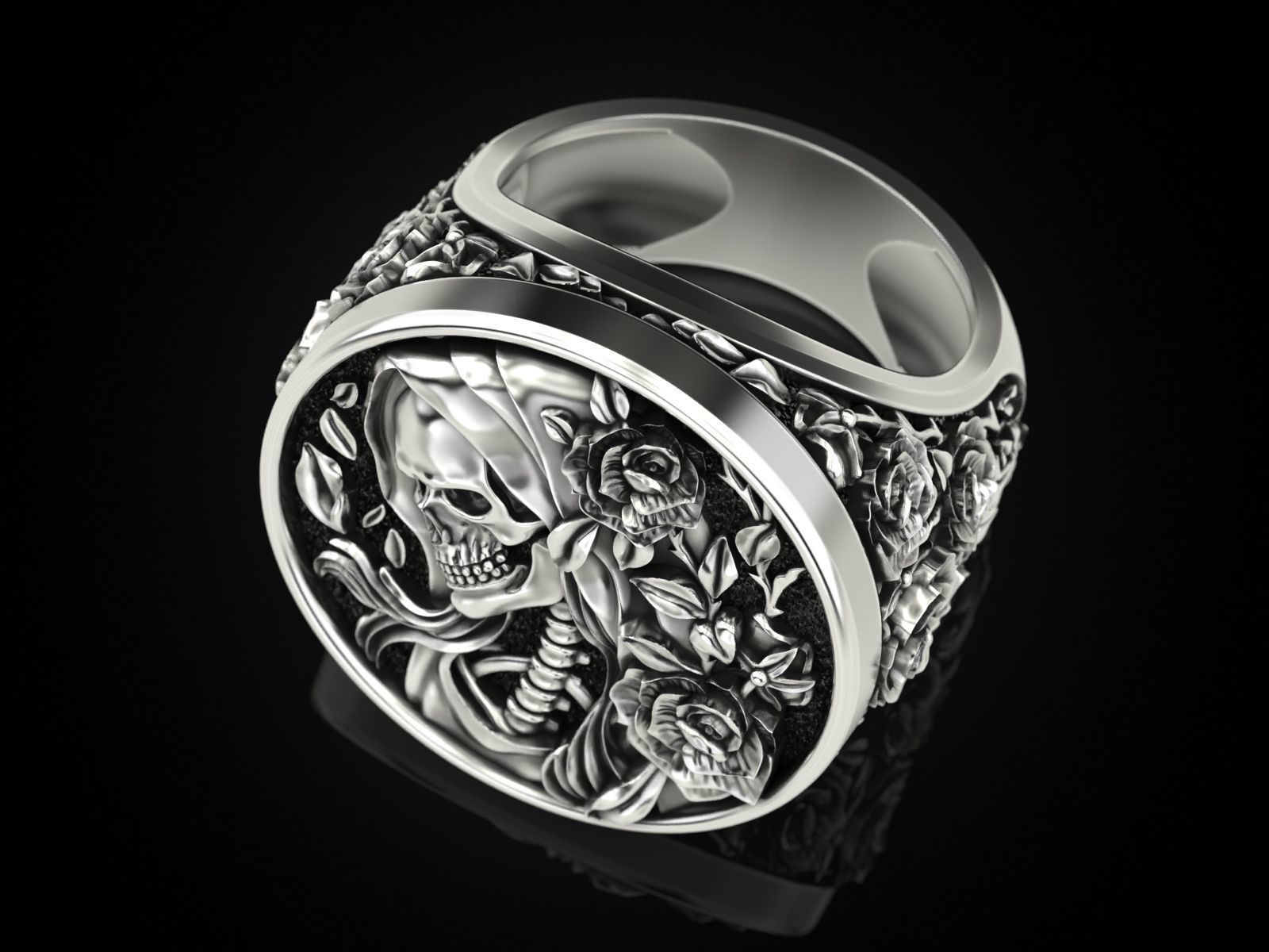 Eternal Blossom Ring 3D print model_7