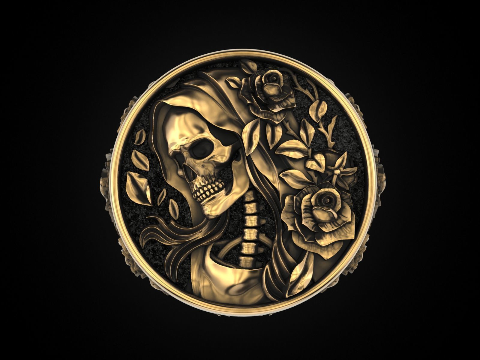 Eternal Blossom Ring 3D print model_25