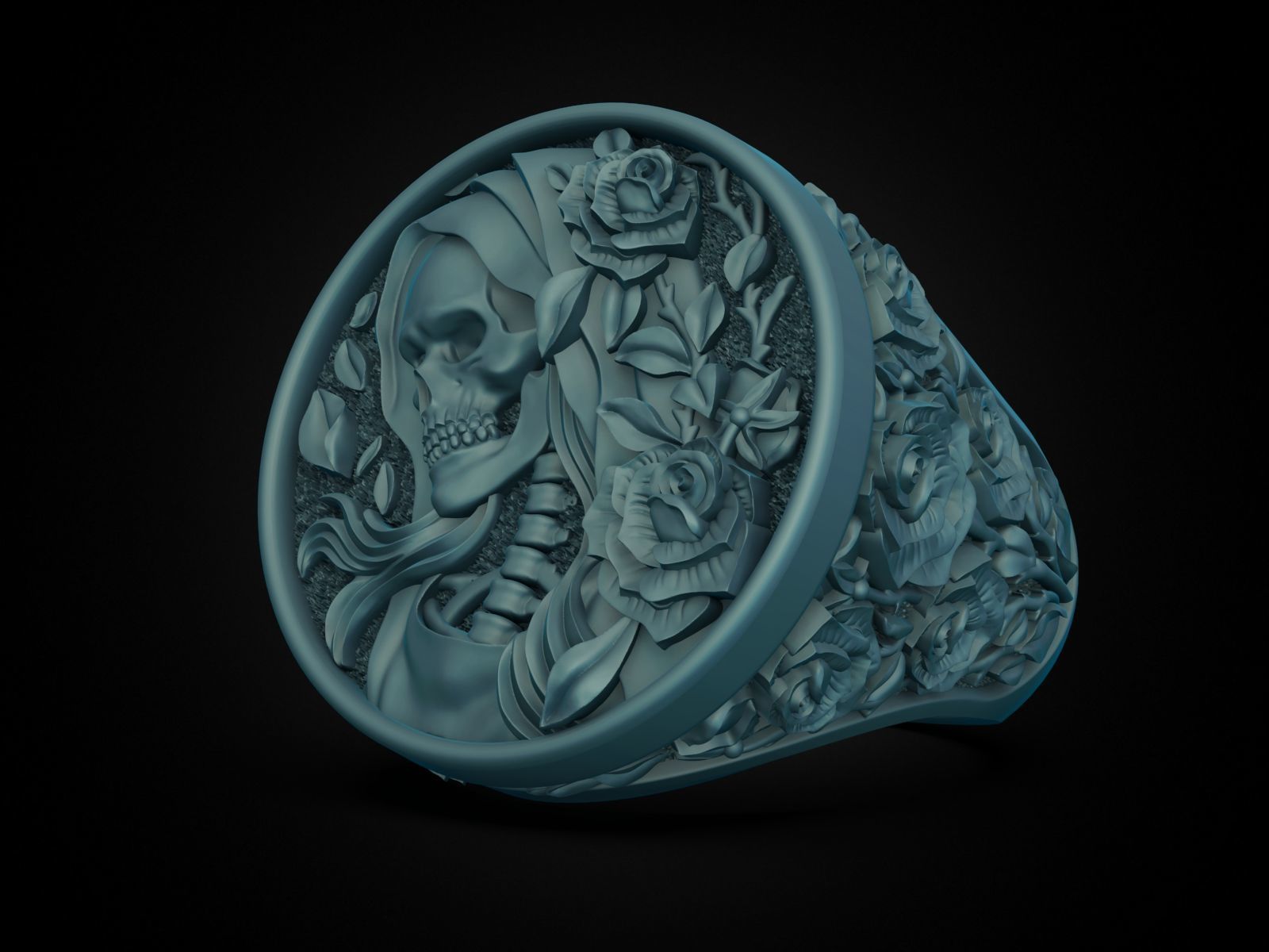 Eternal Blossom Ring 3D print model_11
