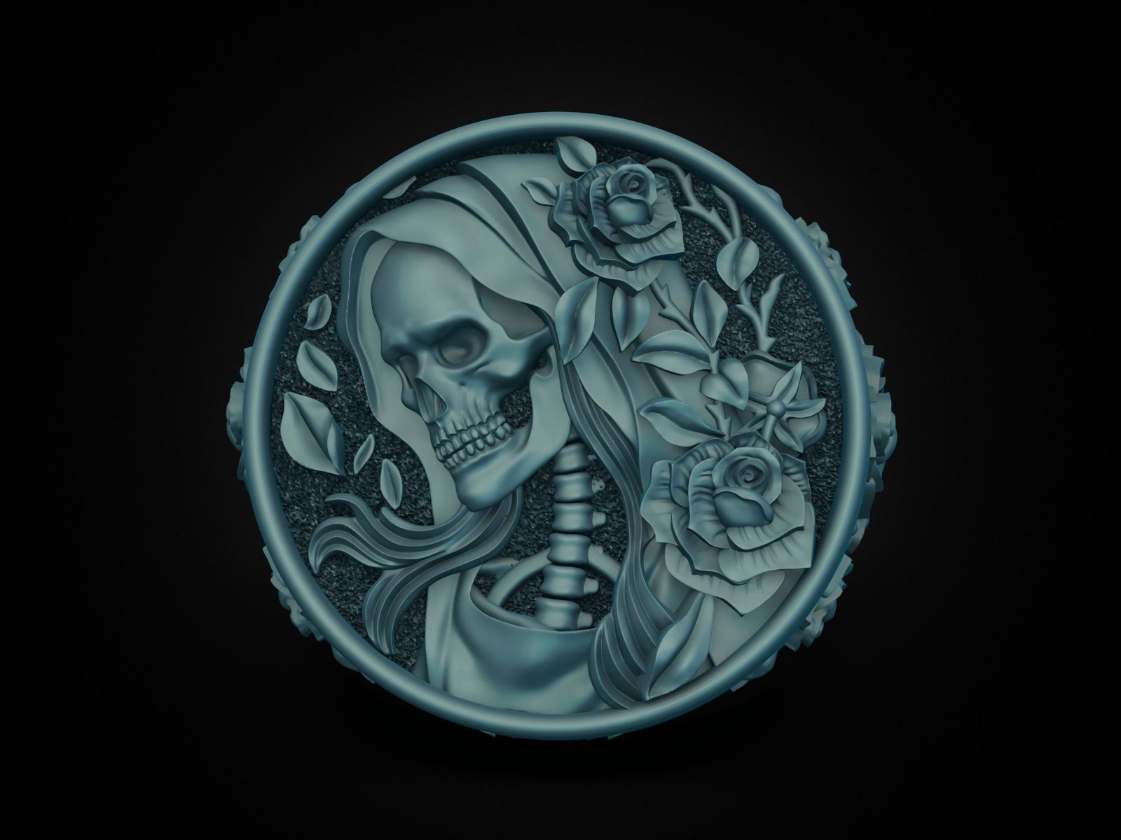 Eternal Blossom Ring 3D print model_13