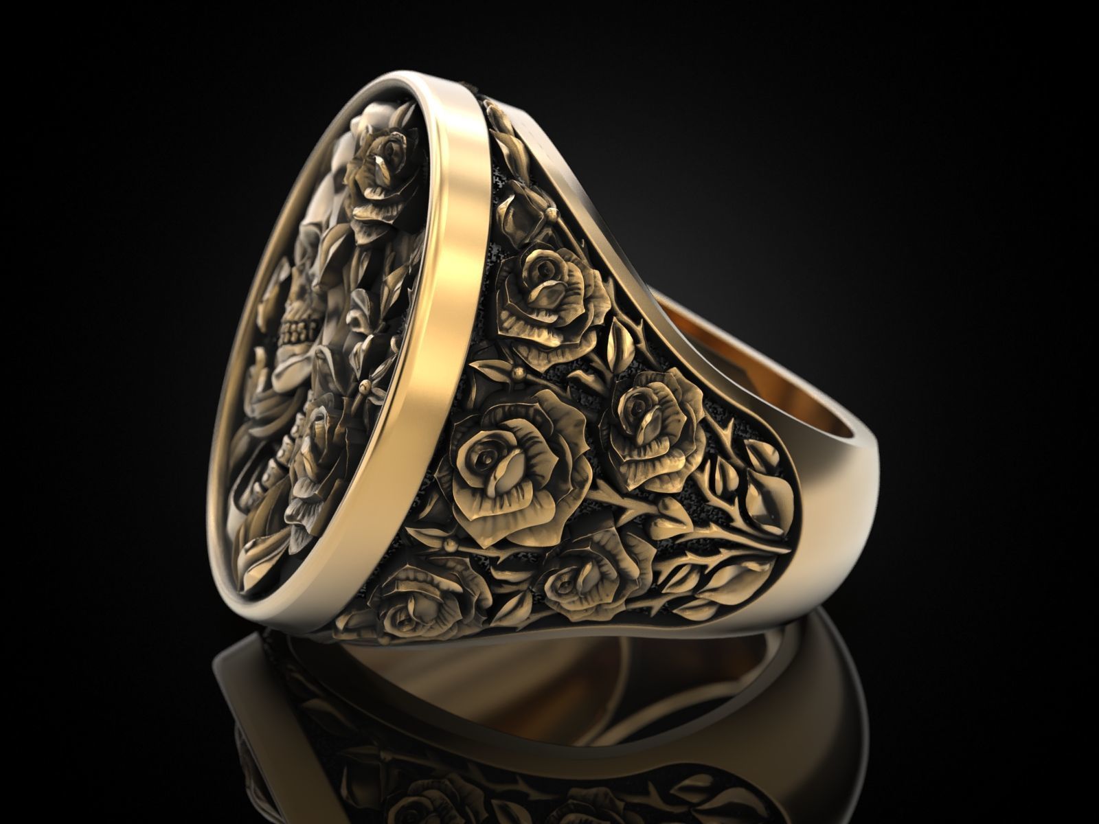 Eternal Blossom Ring 3D print model_12