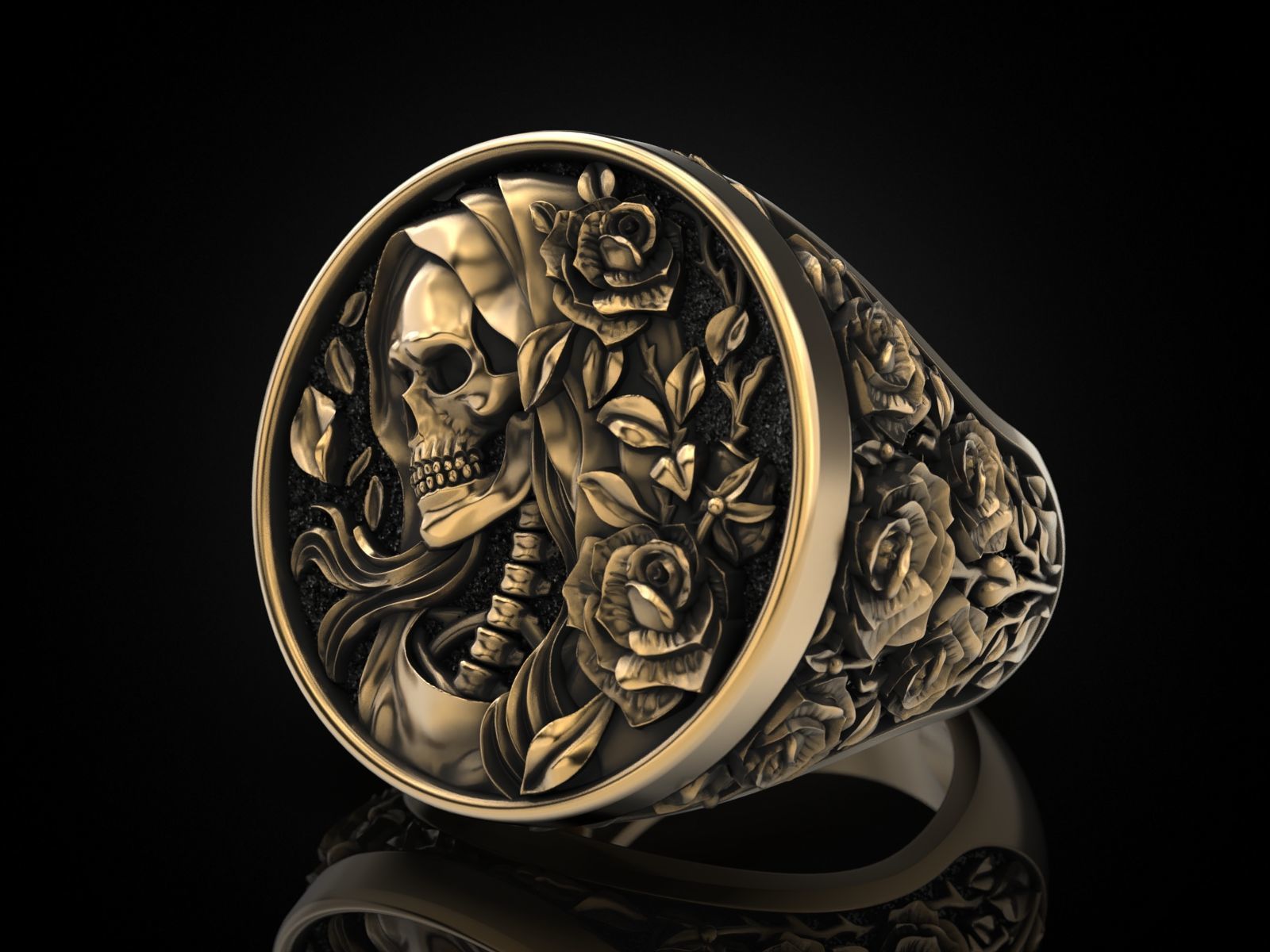 Eternal Blossom Ring 3D print model_17