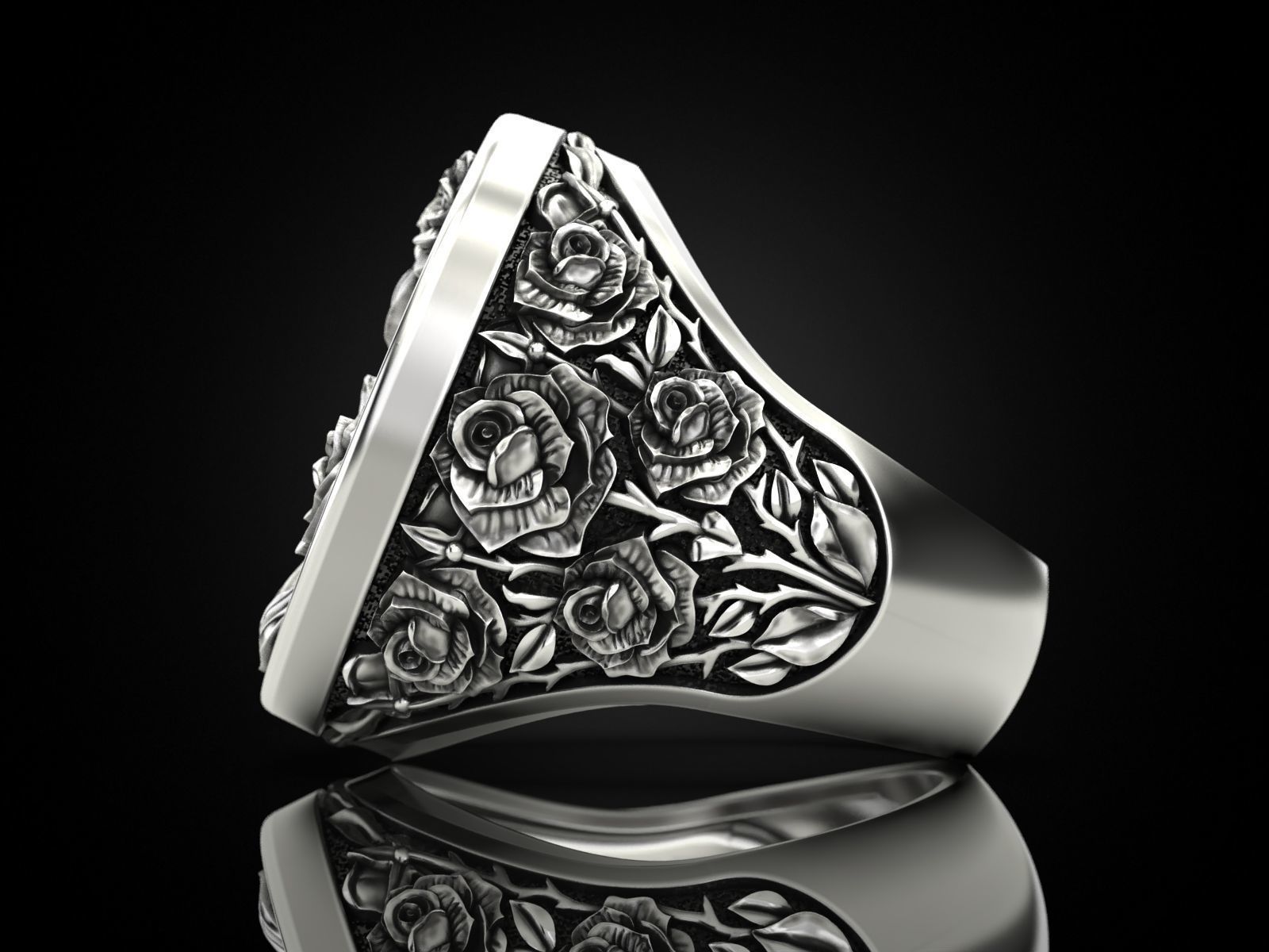Eternal Blossom Ring 3D print model_3