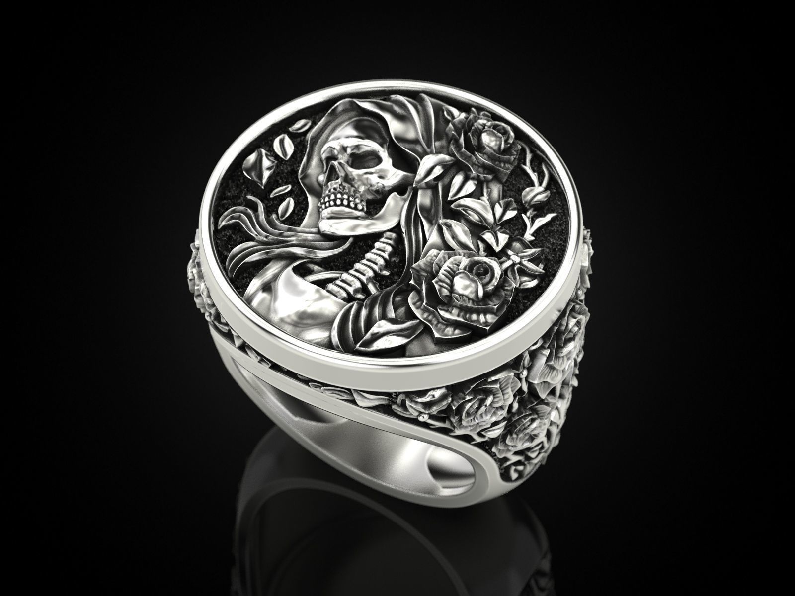 Eternal Blossom Ring 3D print model_8