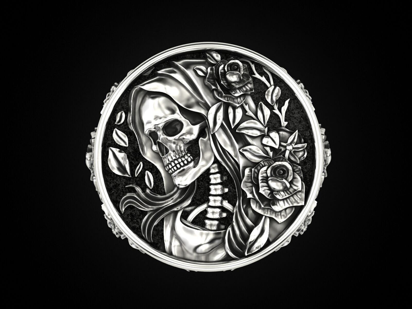 Eternal Blossom Ring 3D print model_1