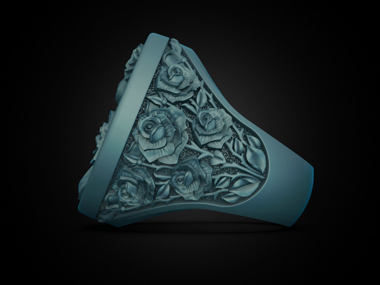 Eternal Blossom Ring 3D print model_14