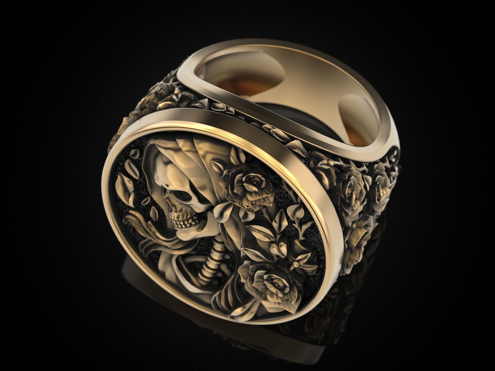Eternal Blossom Ring 3D print model_18