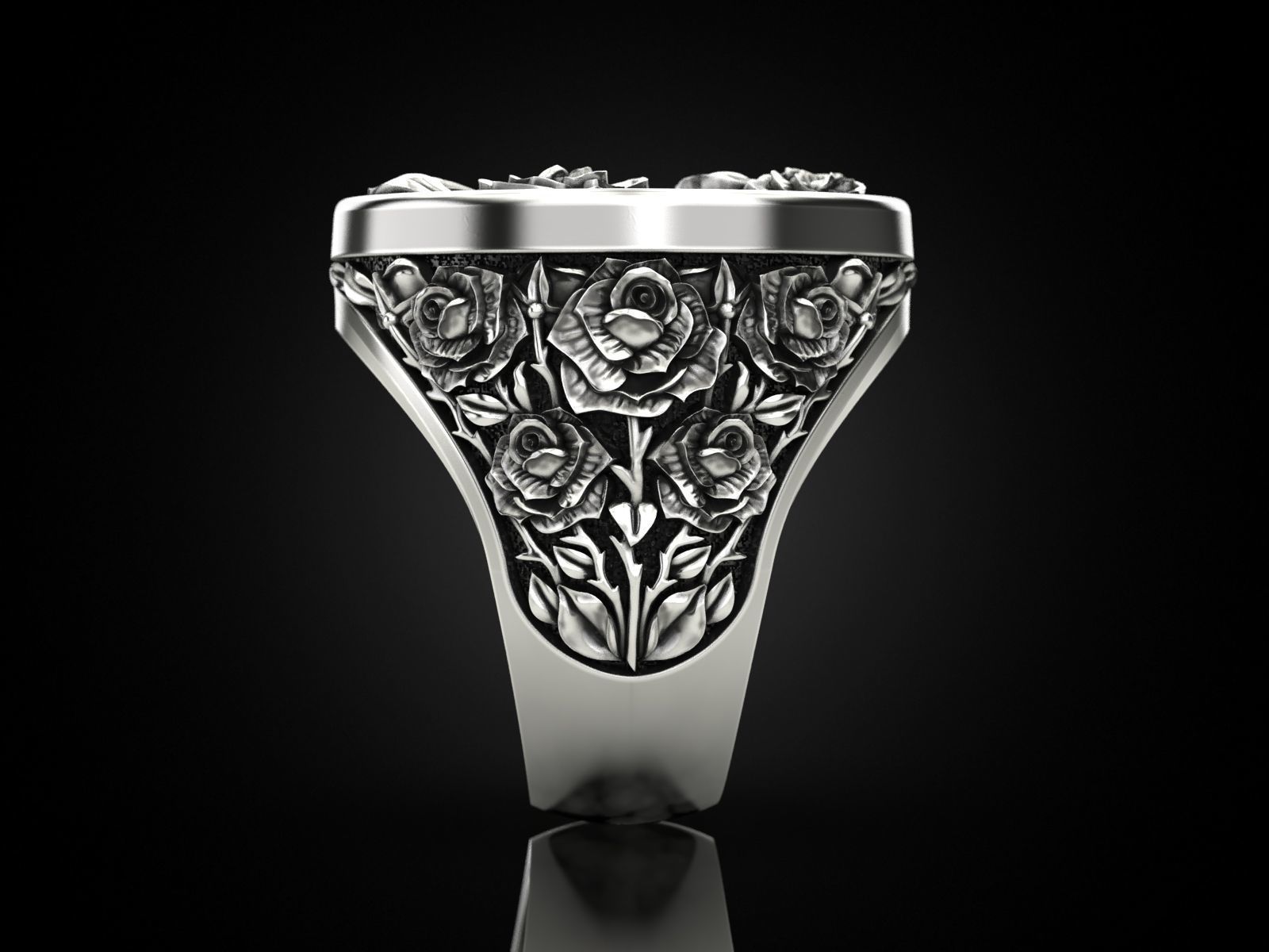 Eternal Blossom Ring 3D print model_10