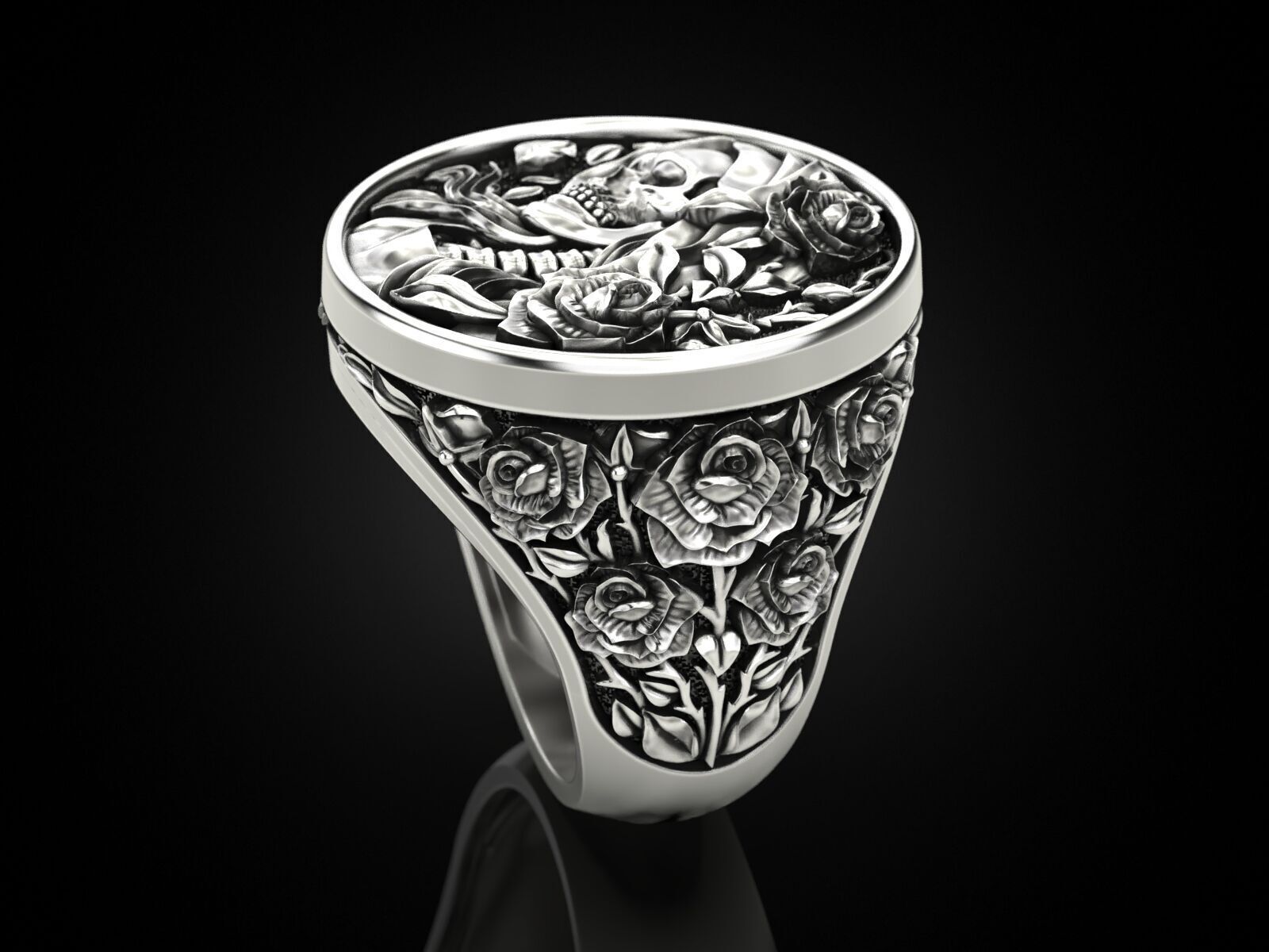 Eternal Blossom Ring 3D print model_9